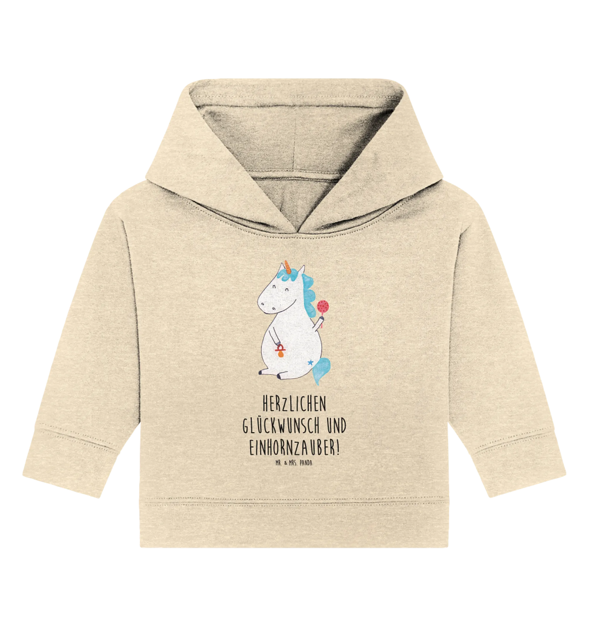 Organic Baby Hoodie Einhorn Baby