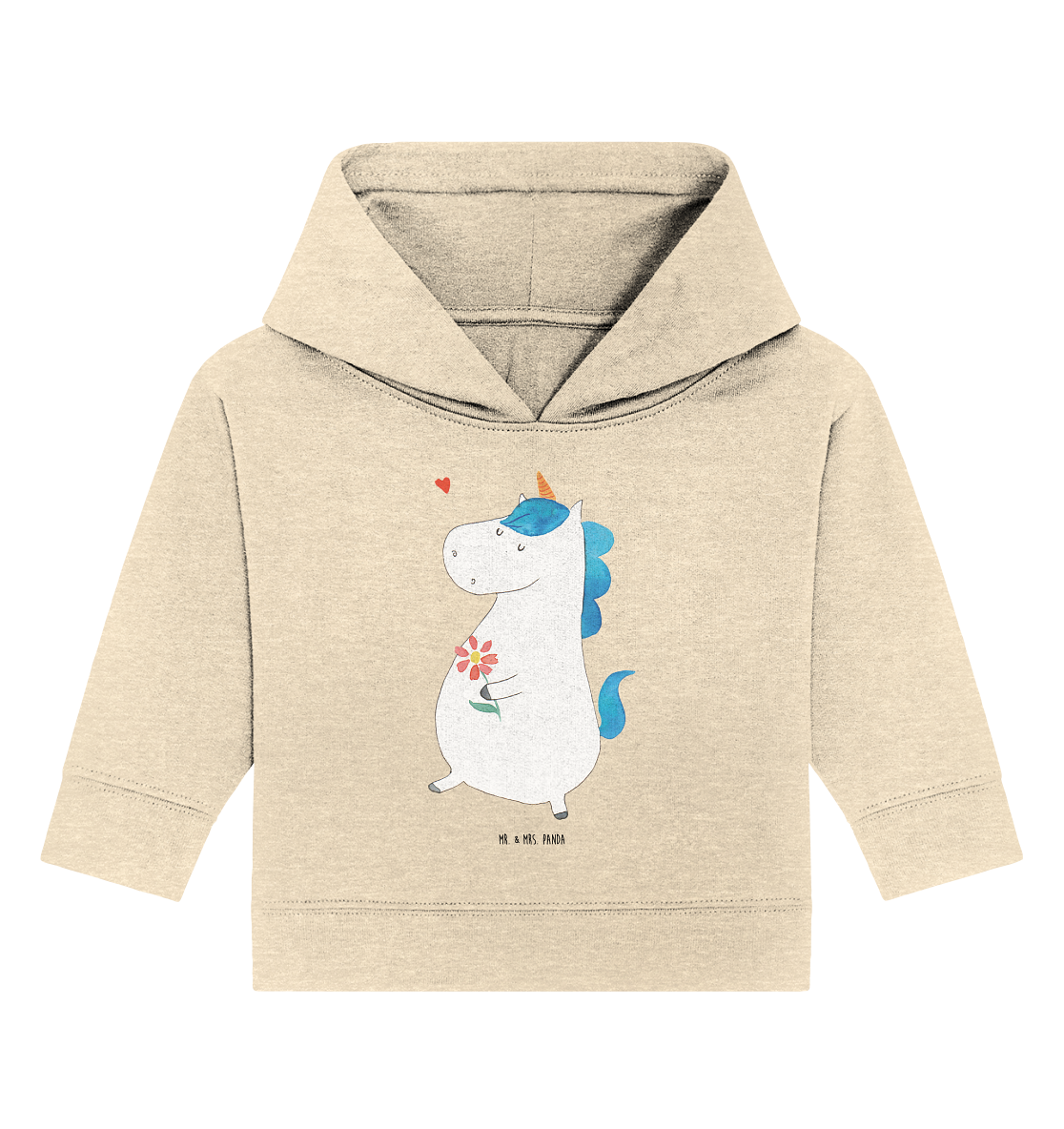 Organic Baby Hoodie Einhorn Spaziergang 12. - 18. Monat - Geschenk Baby Pullover