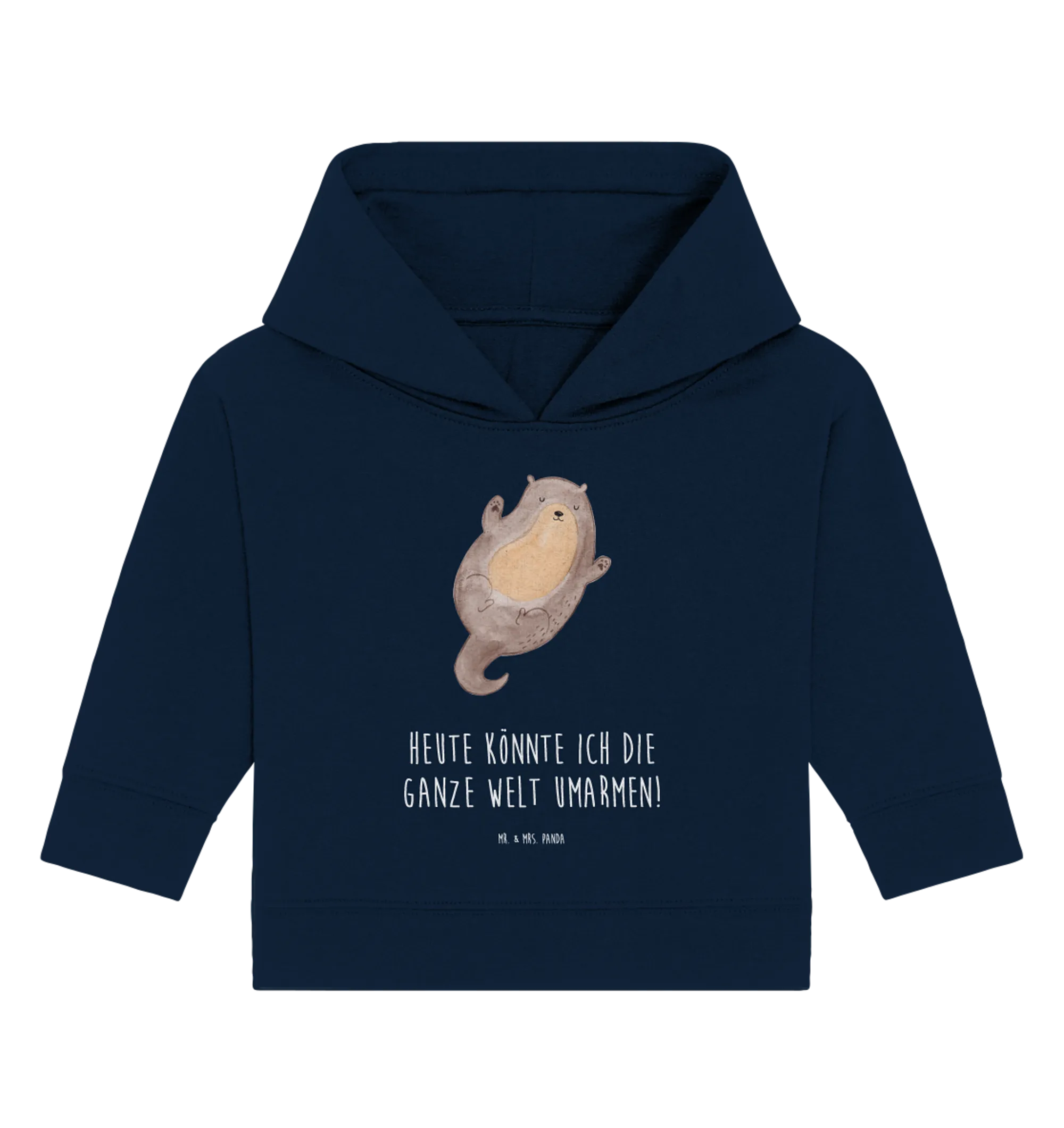 Organic Baby Hoodie Otter Umarmen