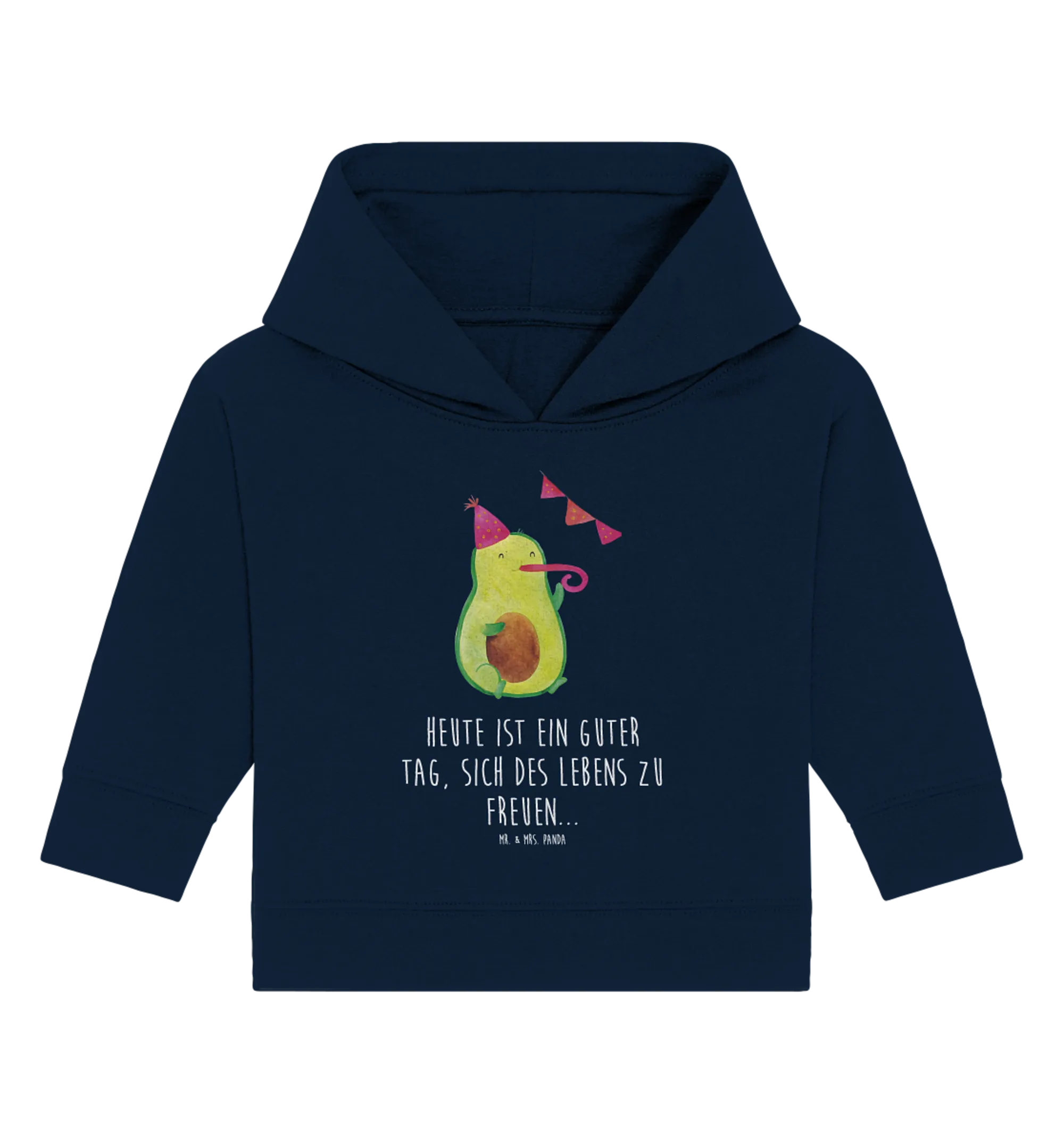 Organic Baby Hoodie Avocado Party