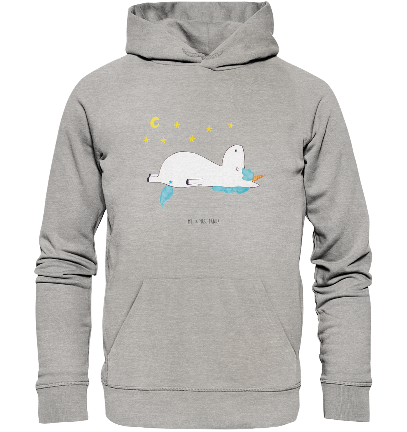 Organic Hoodie Einhorn Sternenhimmel Größe XS - Geschenk Frauen Kapuzenpullover