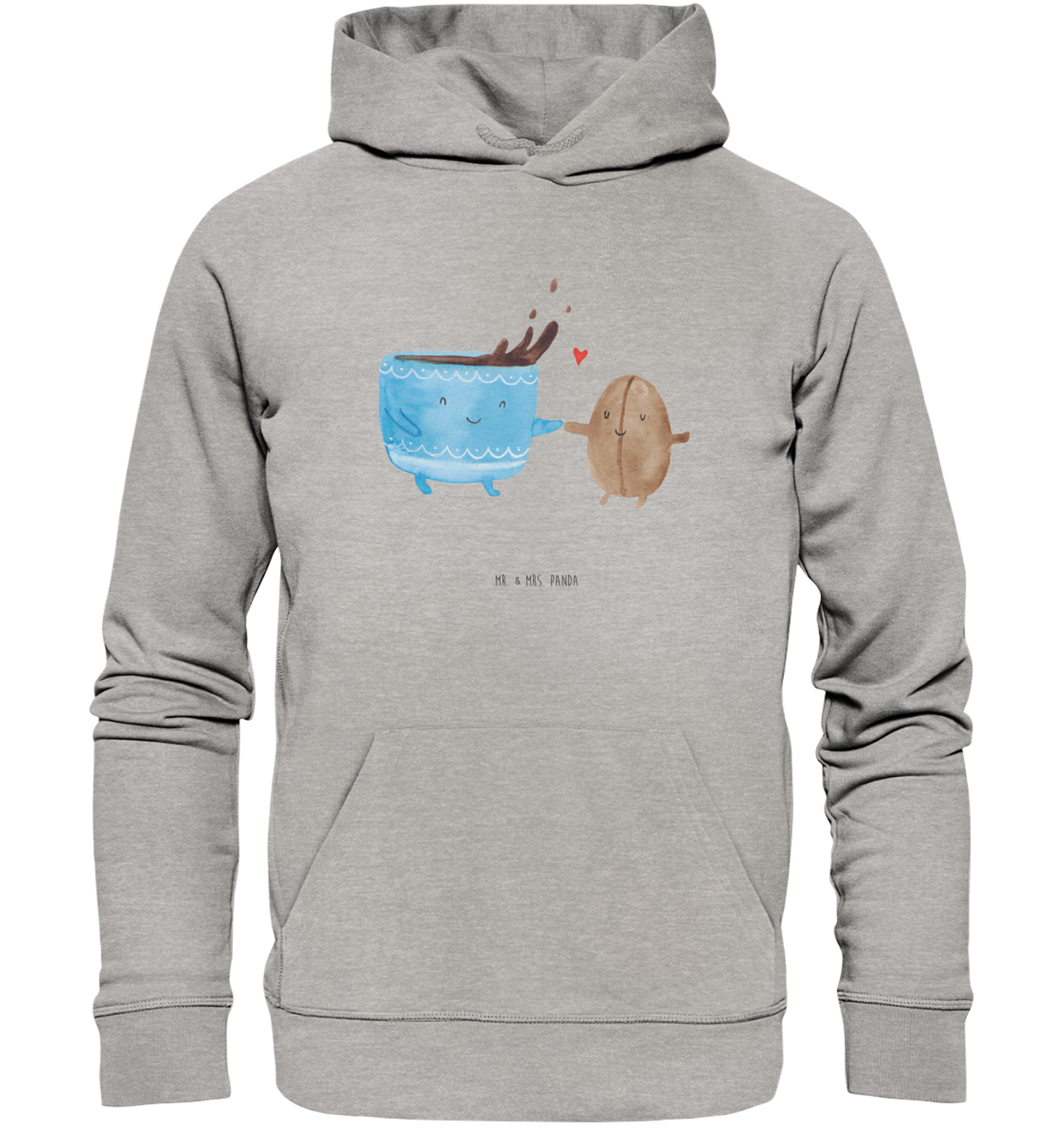 Organic Hoodie Kaffee Bohne Größe XS - Geschenk Kapuzenpullover Glück Tiermotive