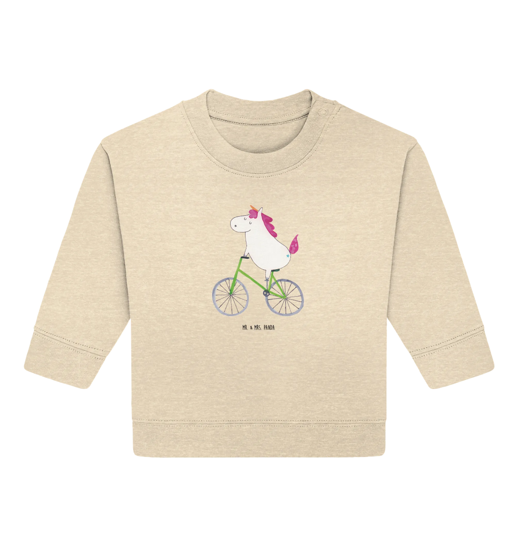 Organic Baby Pullover Einhorn Radfahrer