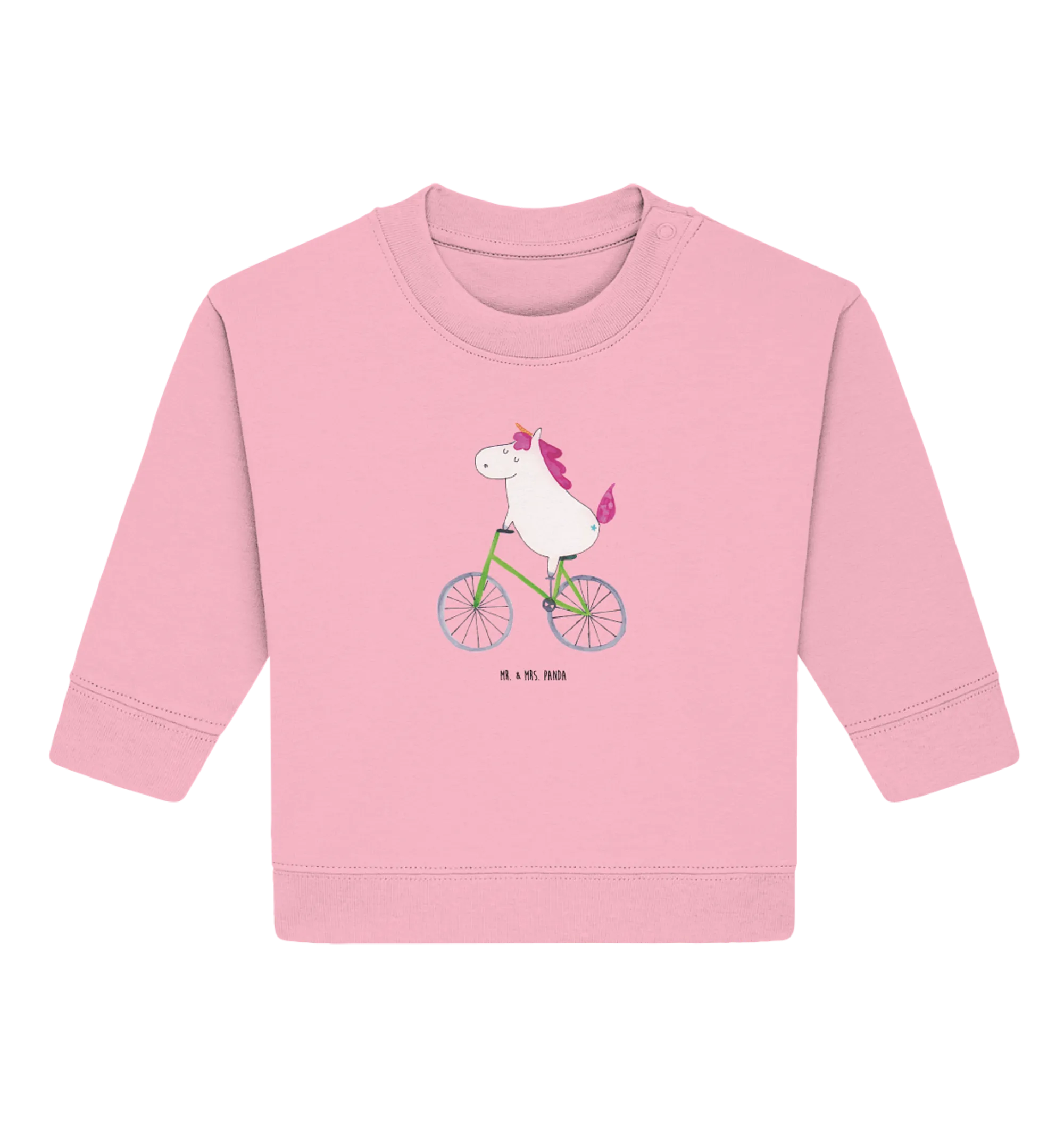 Organic Baby Pullover Einhorn Radfahrer