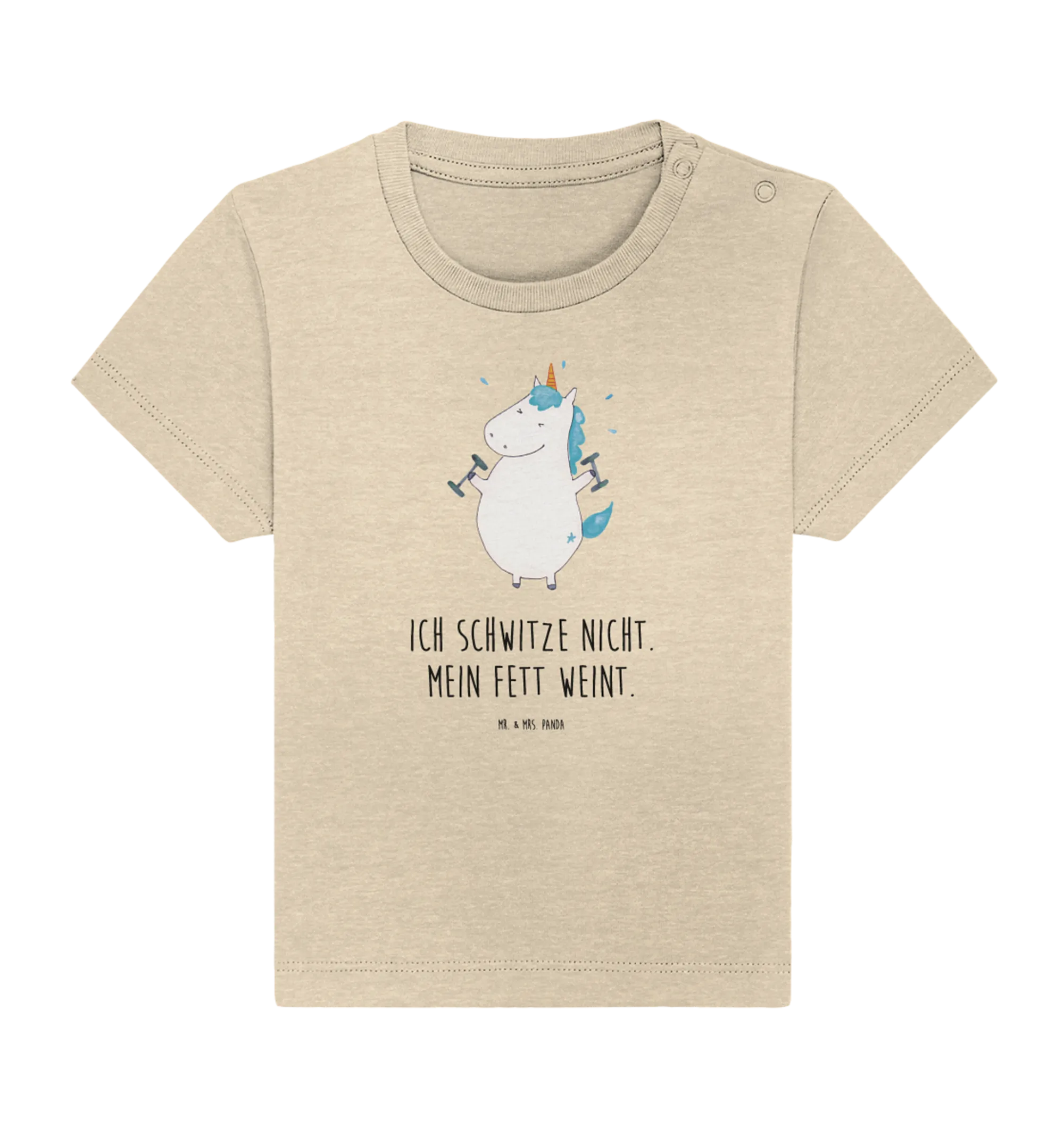 Organic Baby Shirt Einhorn Fitness