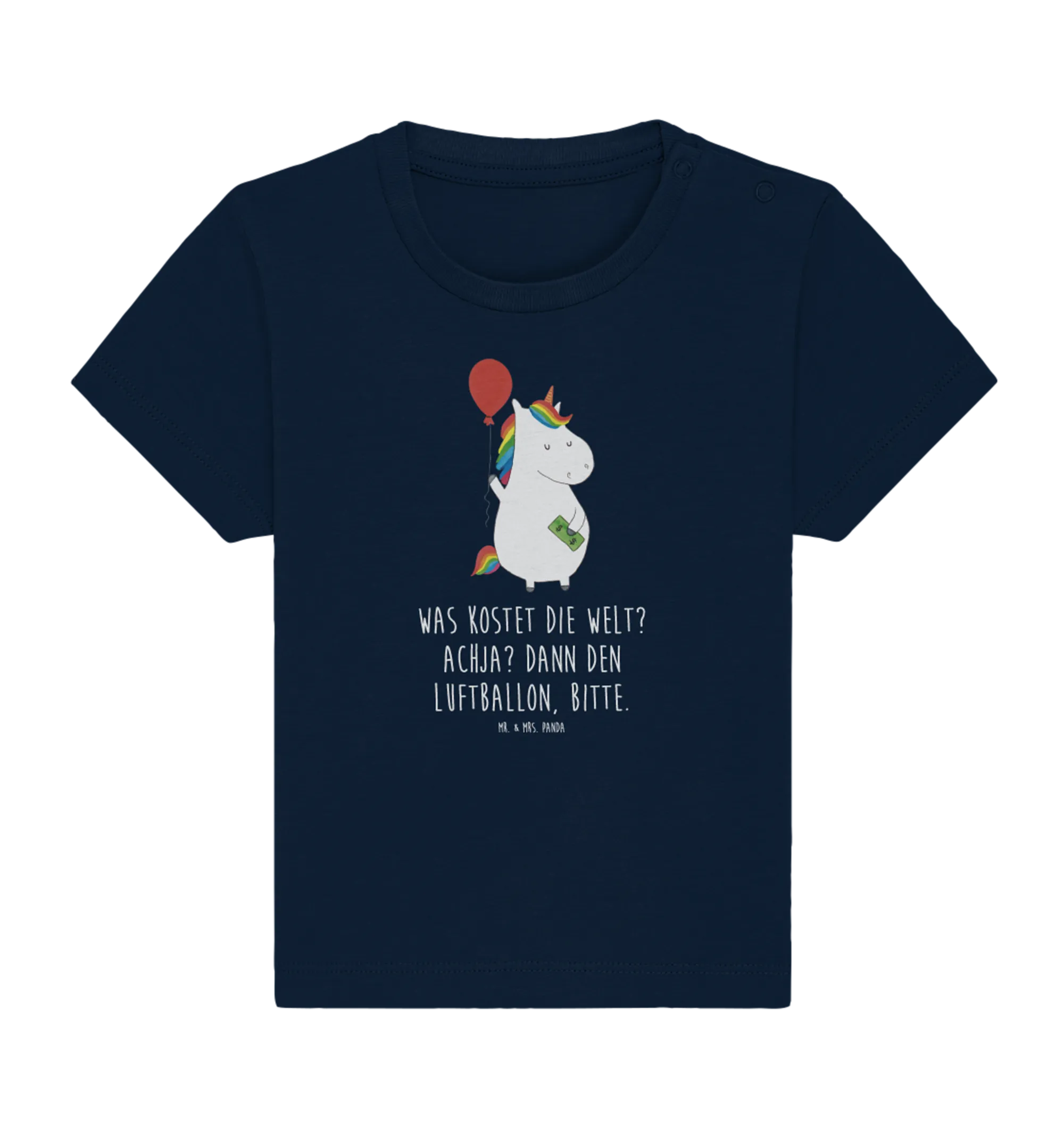 Organic Baby Shirt Einhorn Luftballon