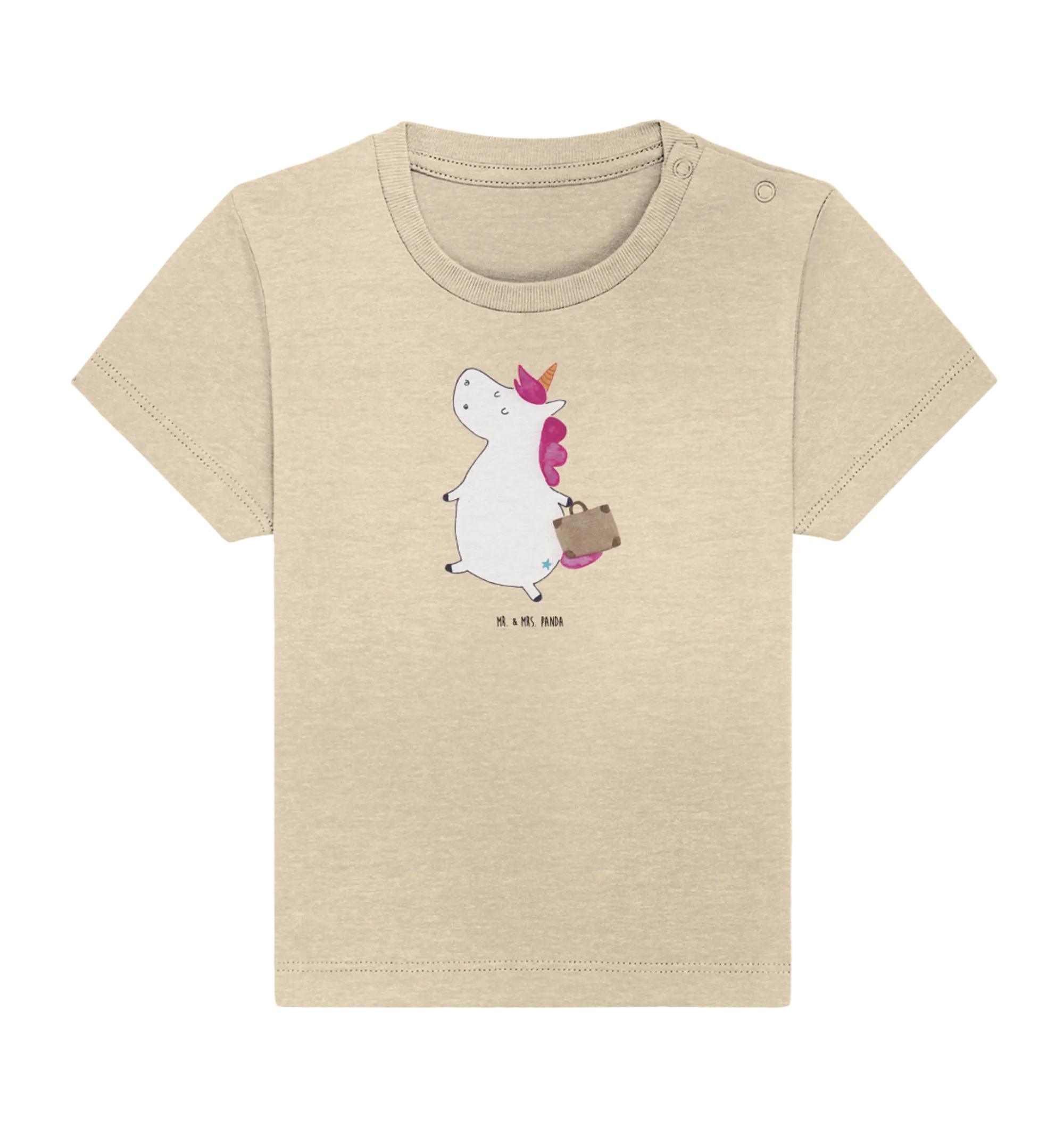 Organic Baby Shirt Einhorn Koffer