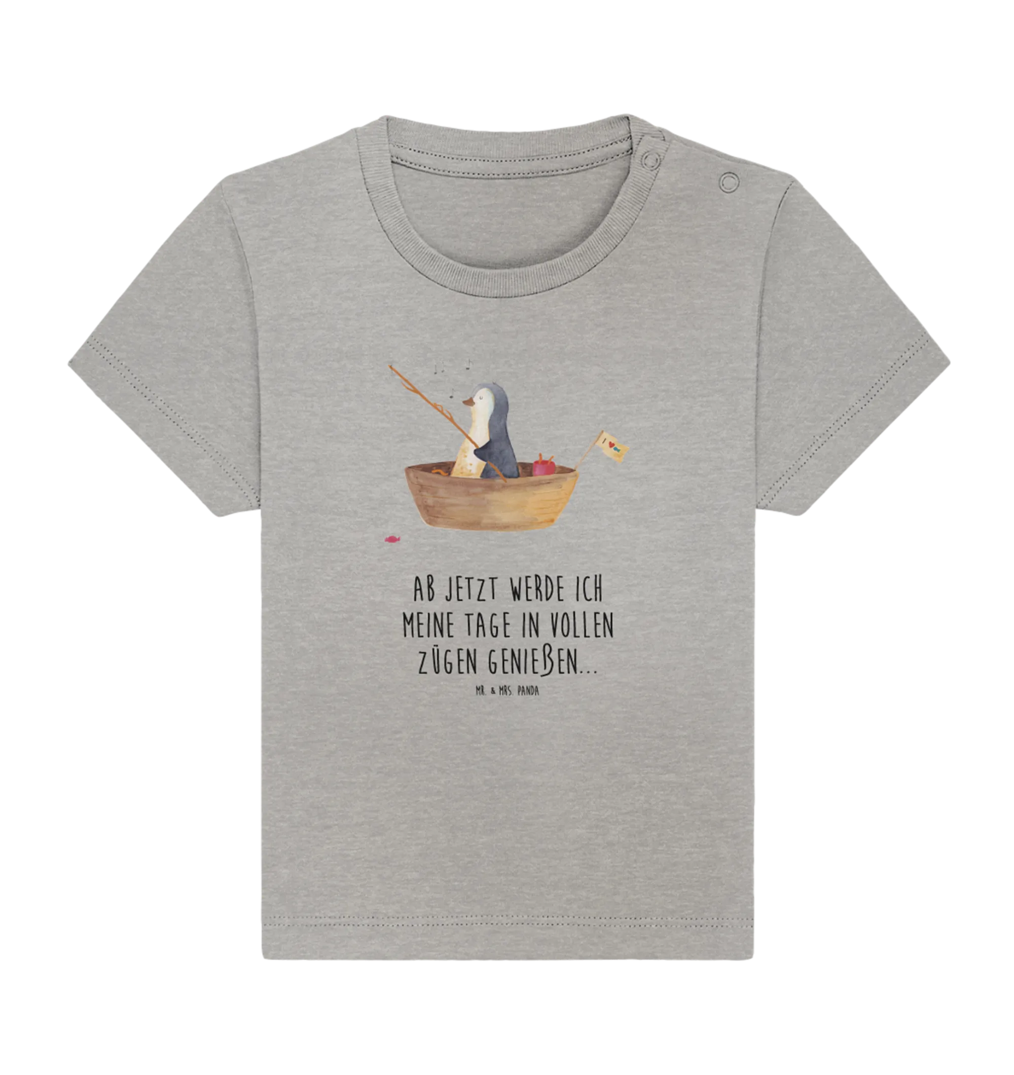 Organic Baby Shirt Pinguin Angelboot