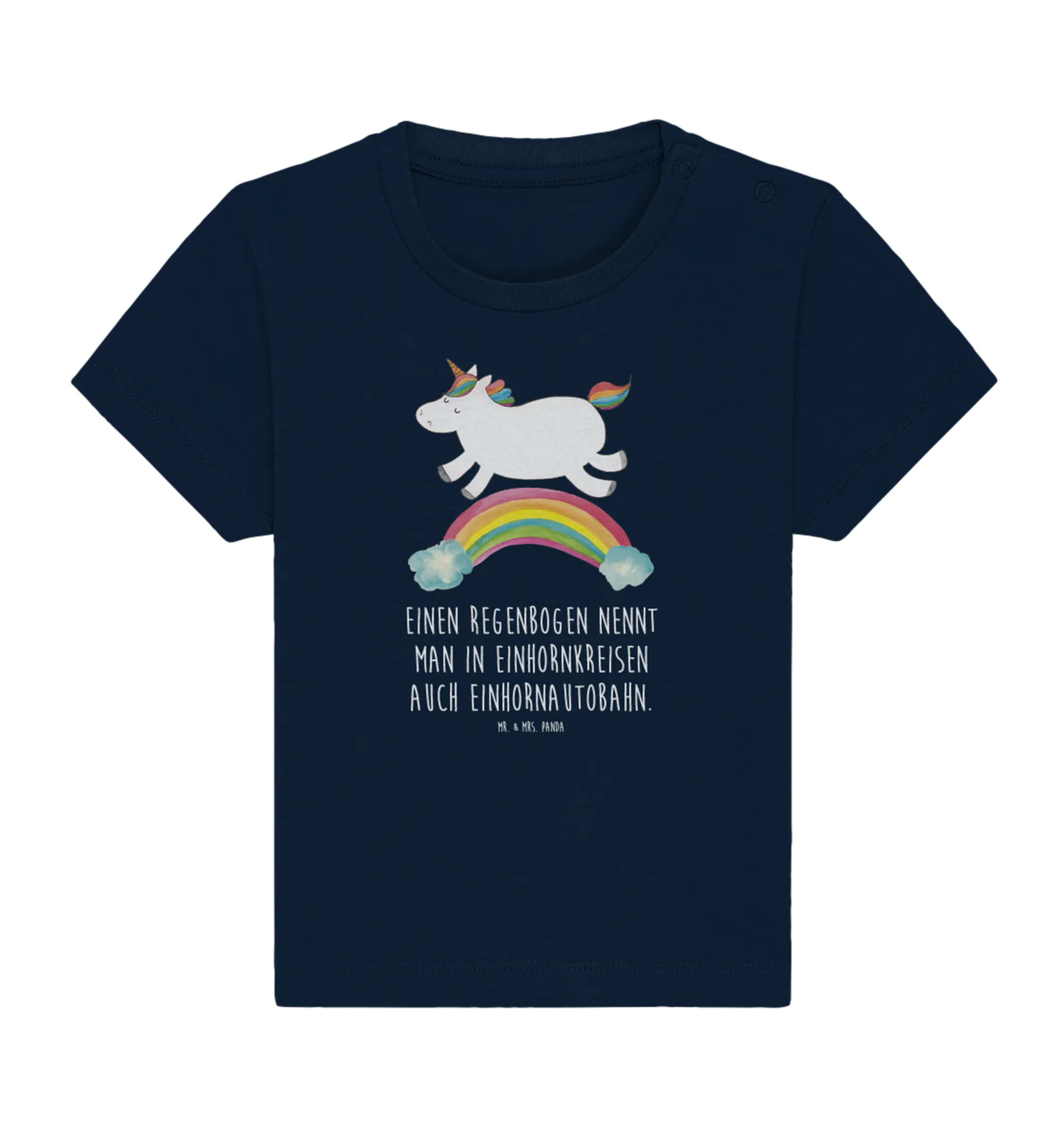 Organic Baby Shirt Einhorn Regenbogen