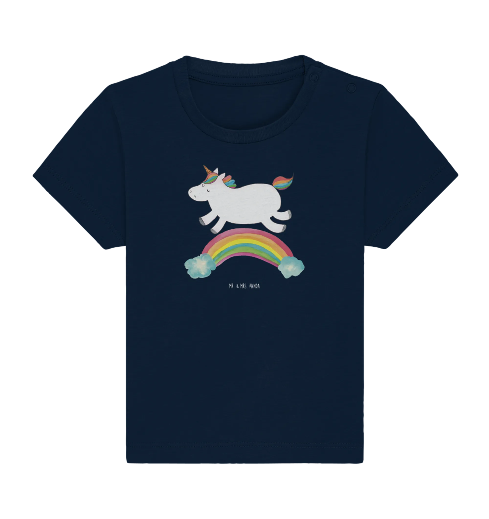 Organic Baby Shirt Einhorn Regenbogen