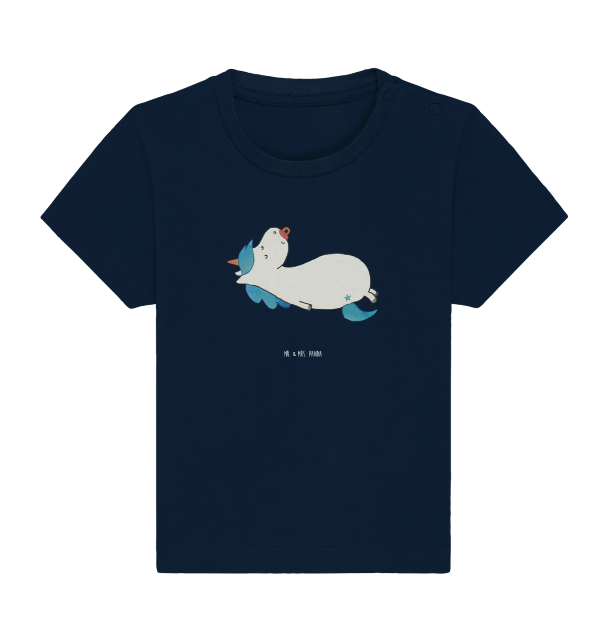 Organic Baby Shirt Einhorn Schnuller