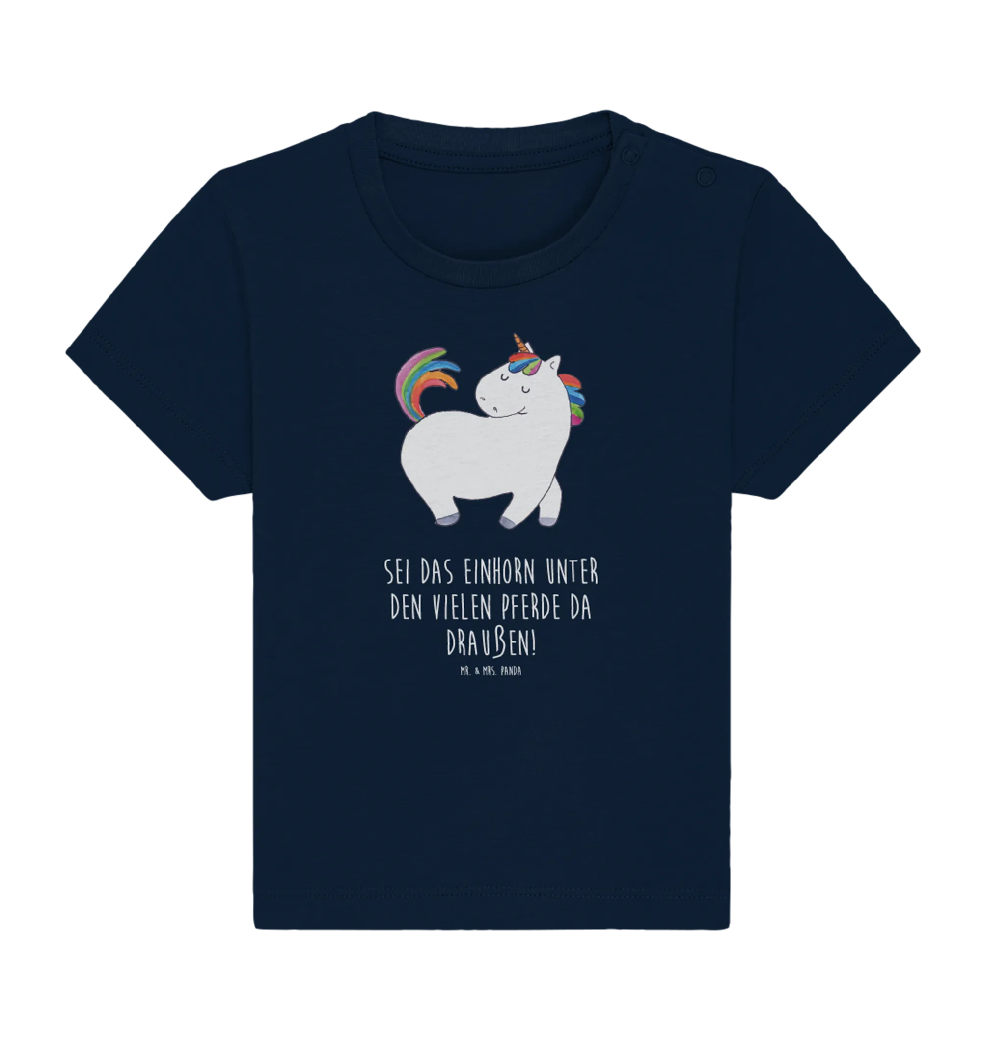 Organic Baby Shirt Einhorn Stolzieren