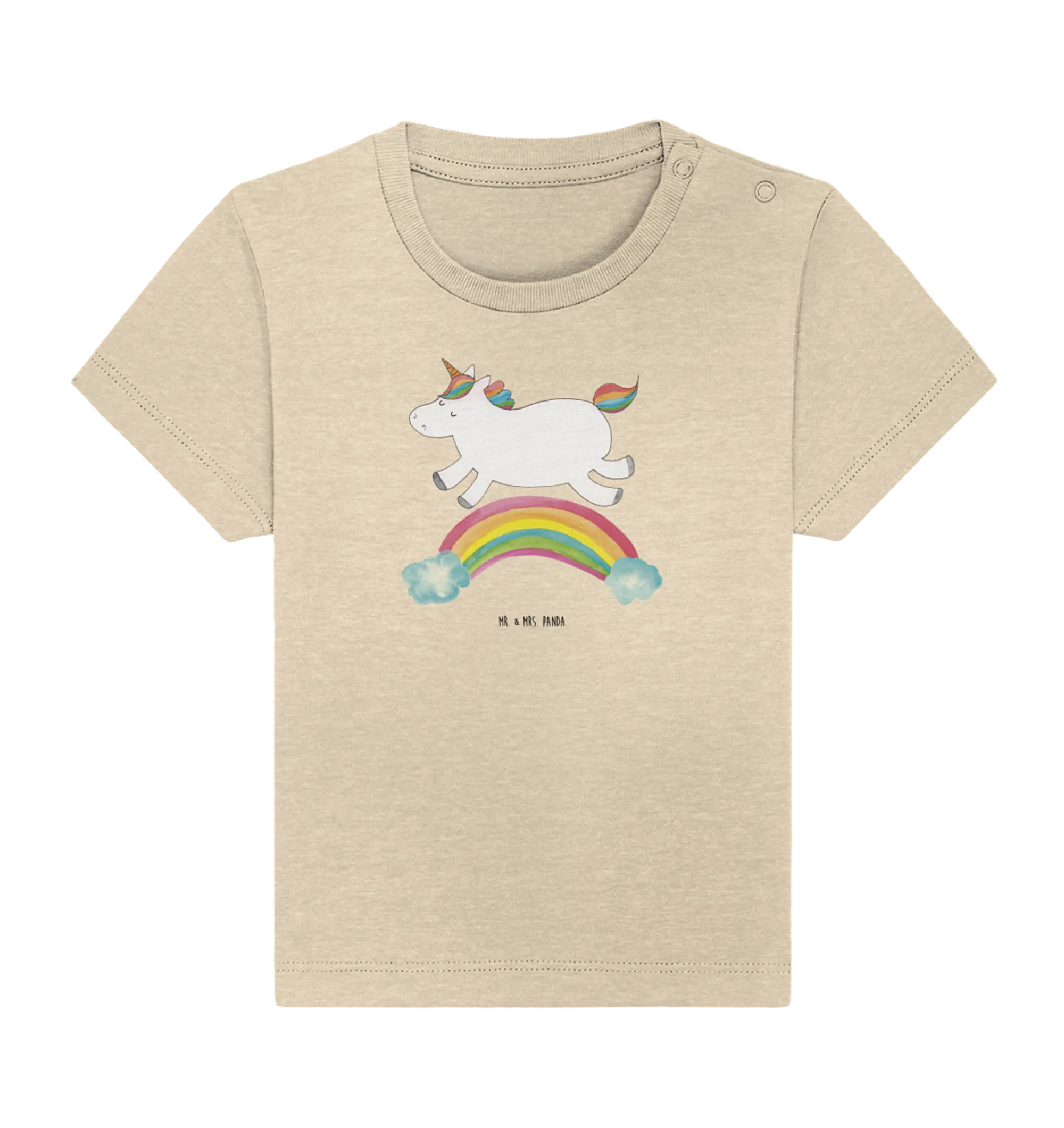 Organic Baby Shirt Einhorn Regenbogen