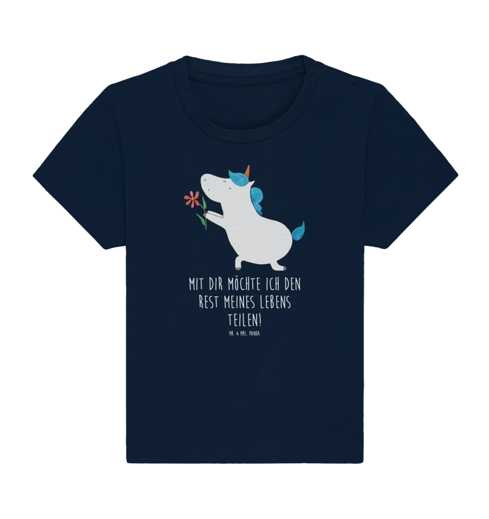 Organic Baby Shirt Einhorn Blume