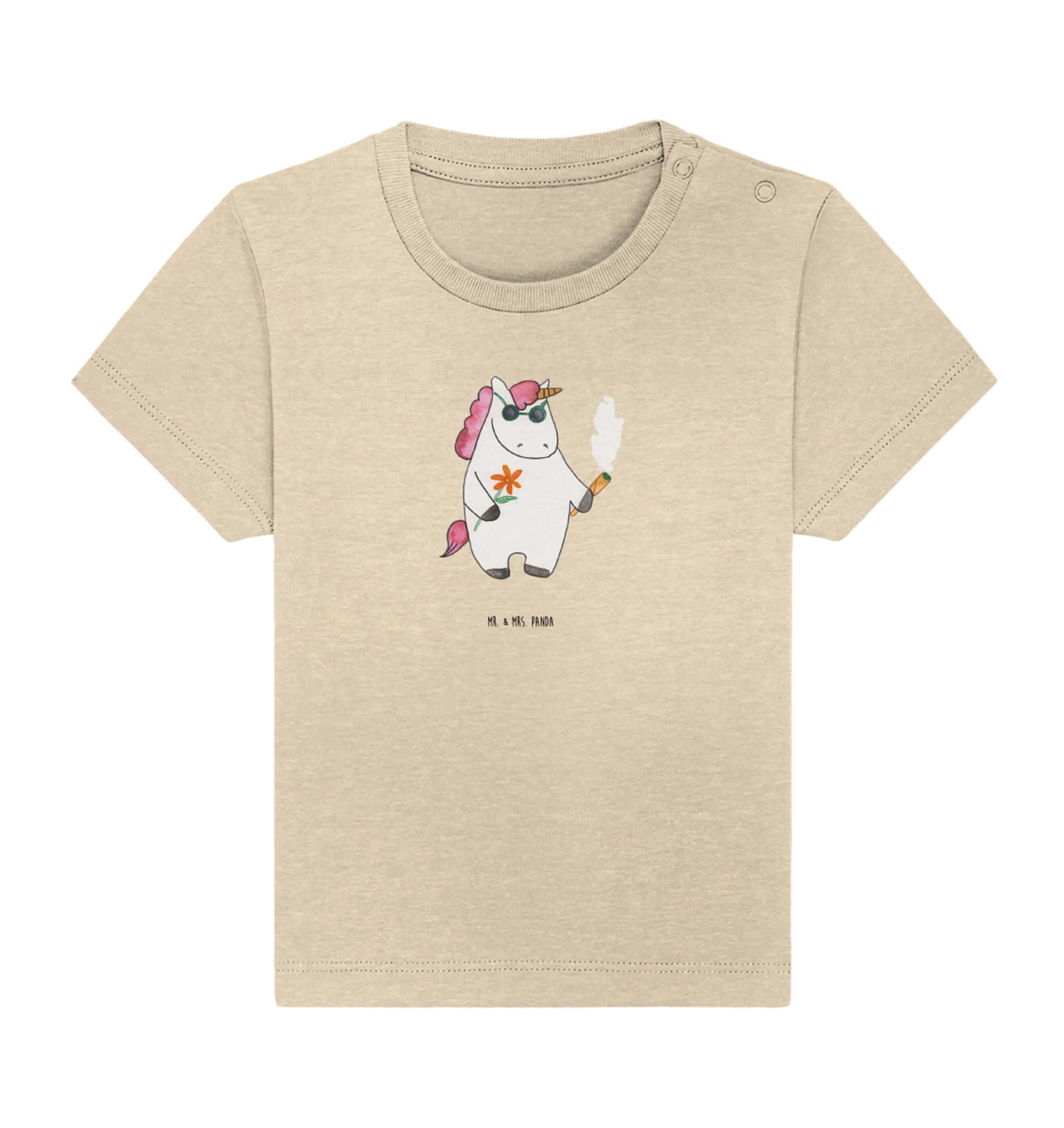 Organic Baby Shirt Einhorn Woodstock