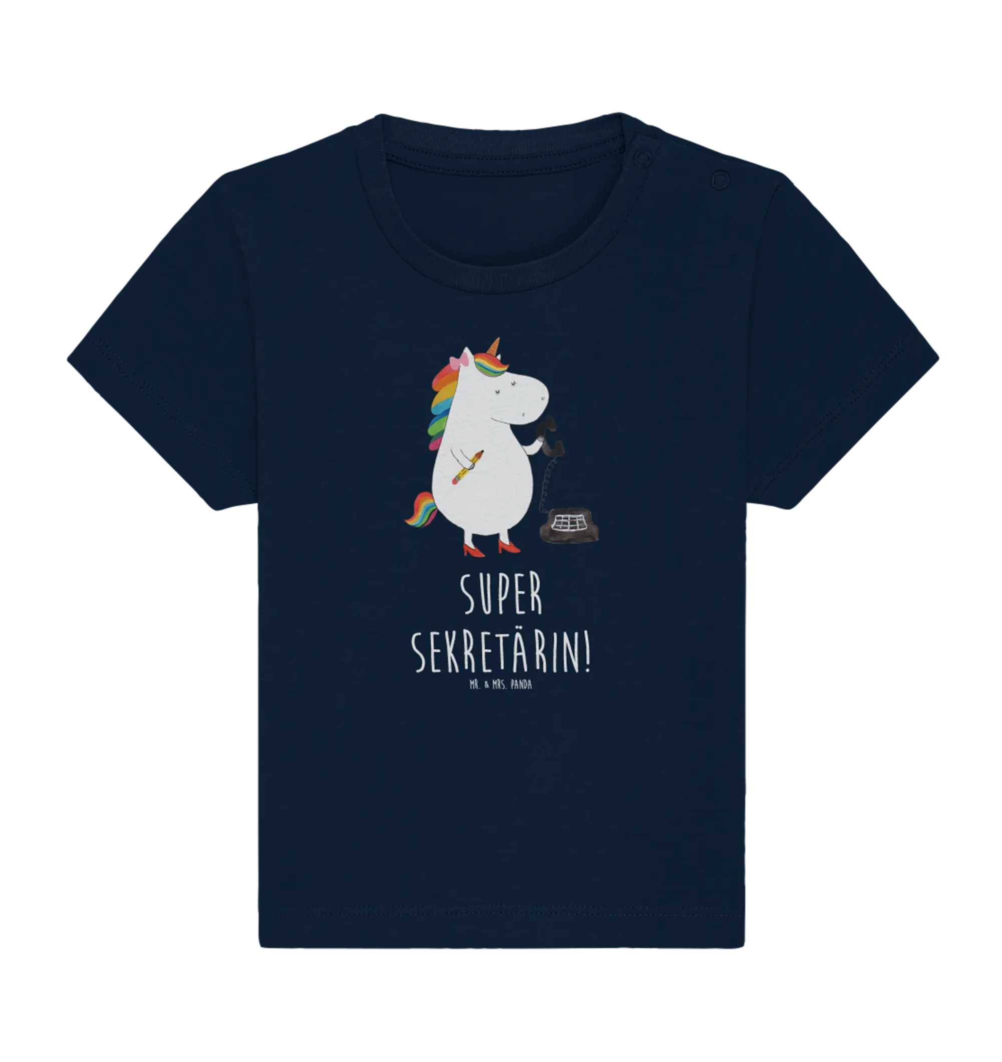 Organic Baby Shirt Einhorn Sekretärin