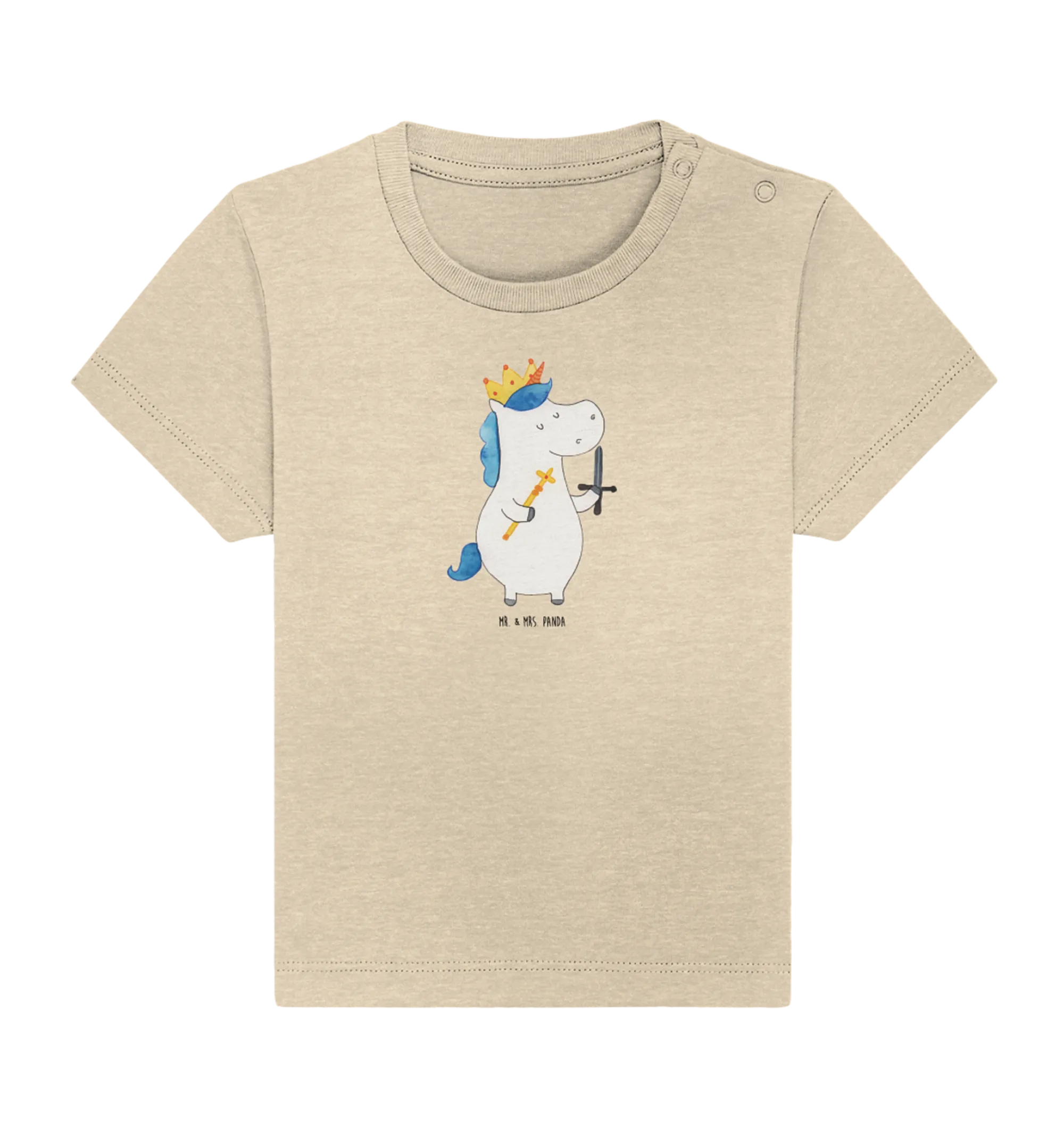 Organic Baby Shirt Einhorn König mit Schwert