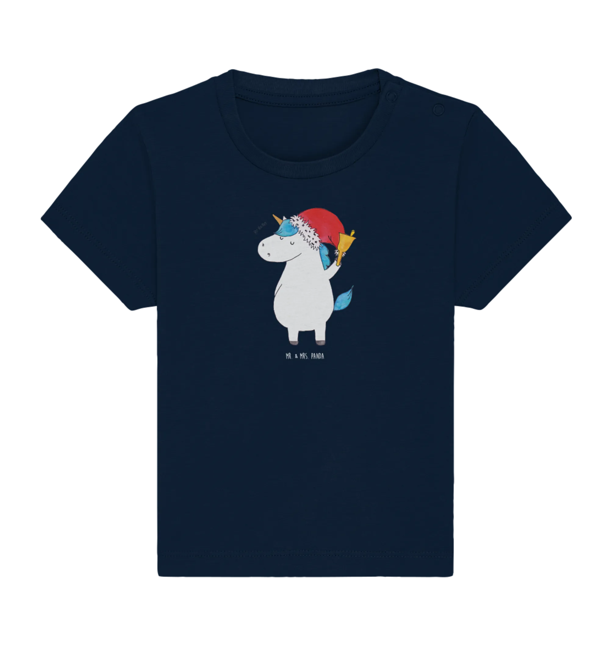 Organic Baby Shirt Einhorn Weihnachtsmann