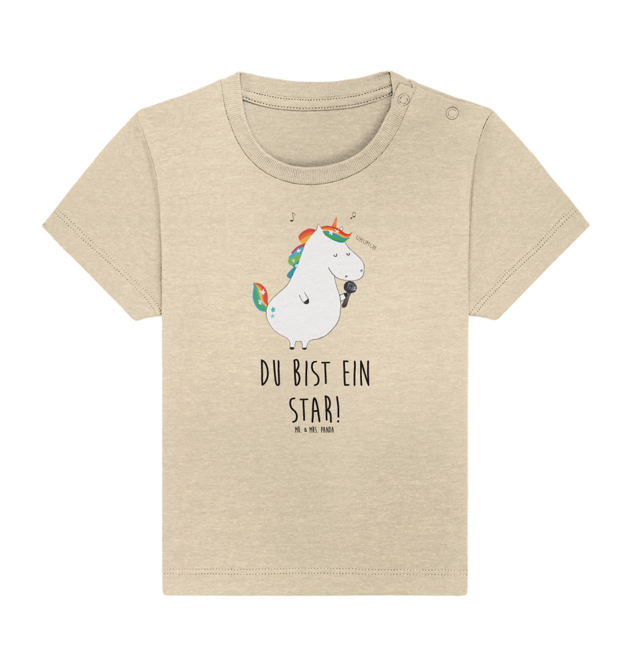 Organic Baby Shirt Einhorn Sänger