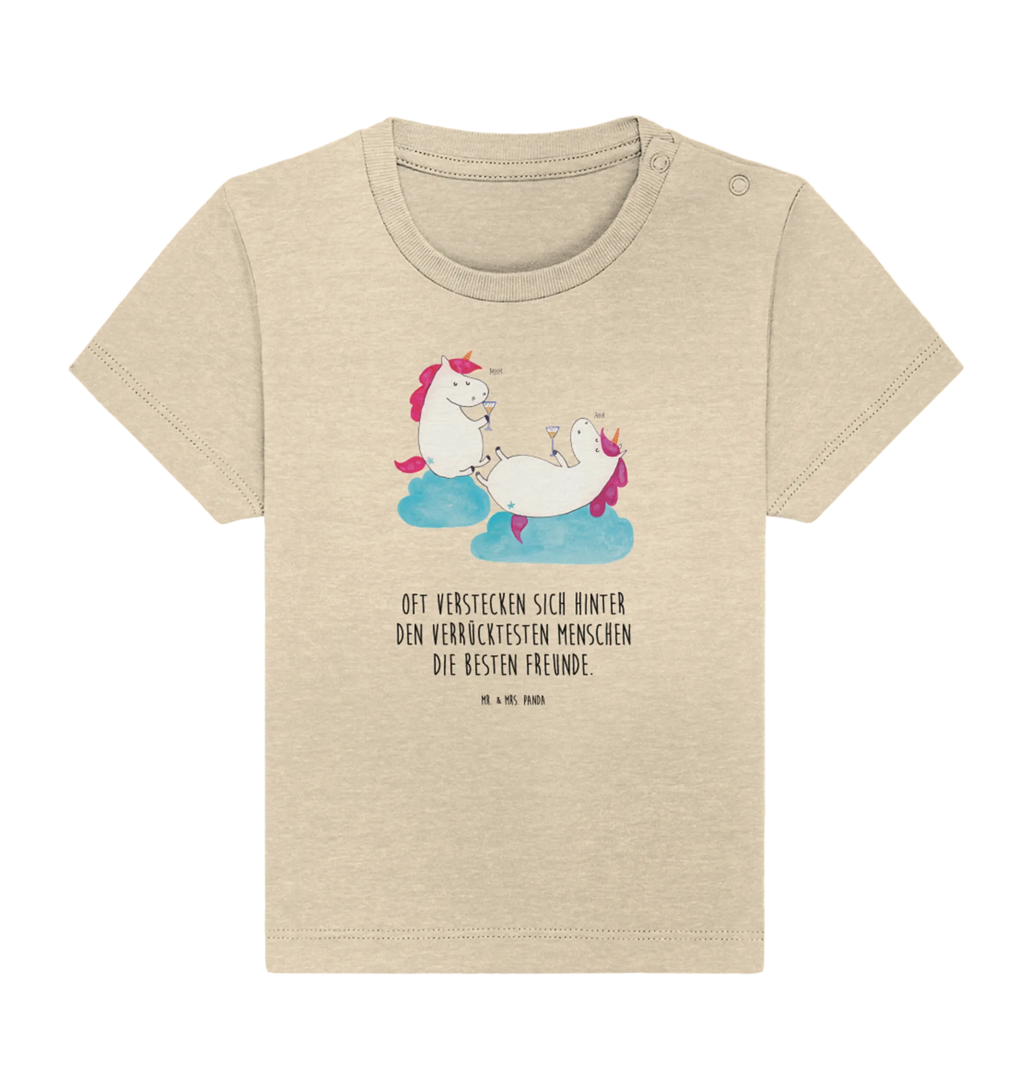 Organic Baby Shirt Einhorn Sekt