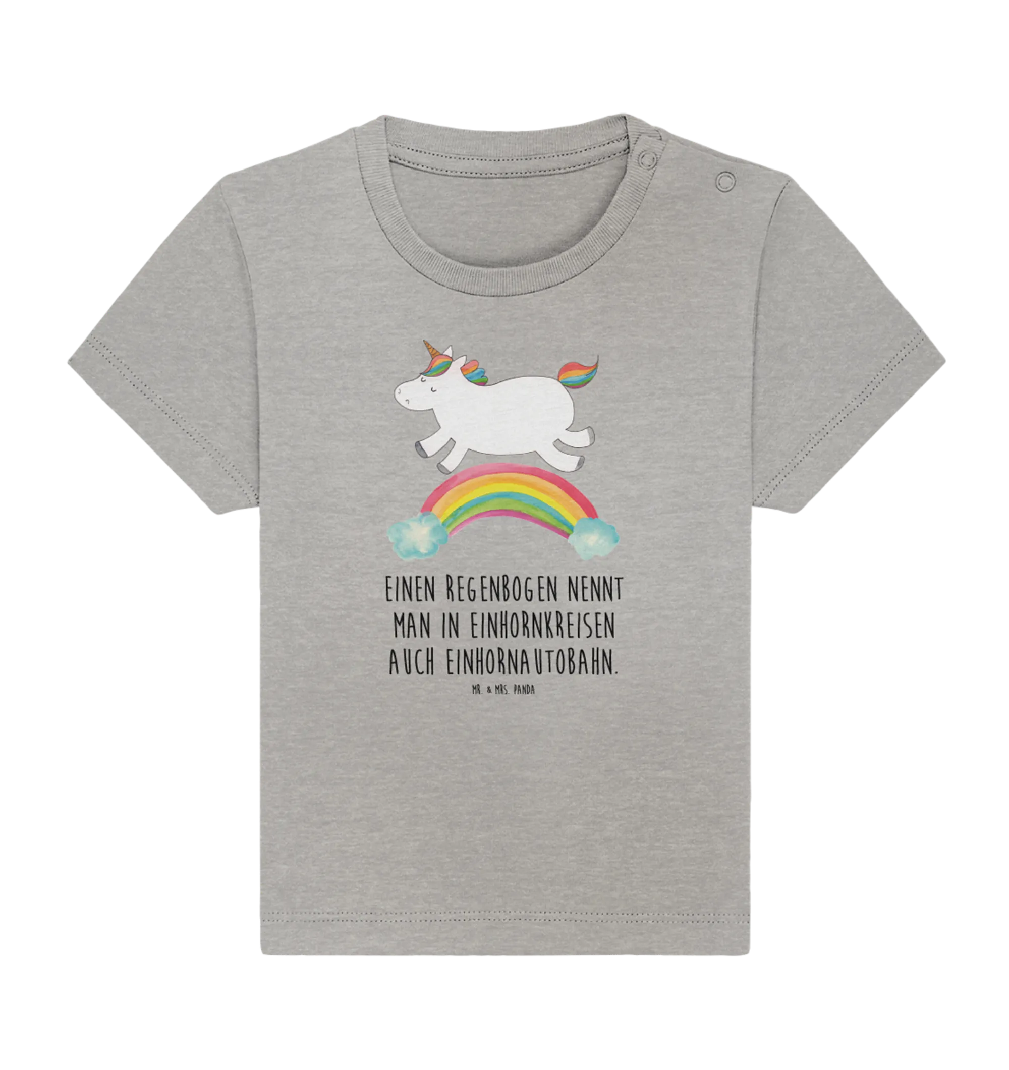 Organic Baby Shirt Einhorn Regenbogen