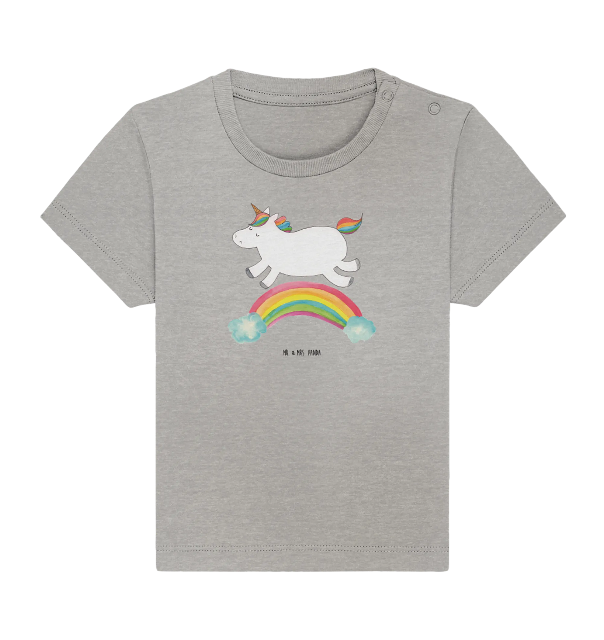 Organic Baby Shirt Einhorn Regenbogen