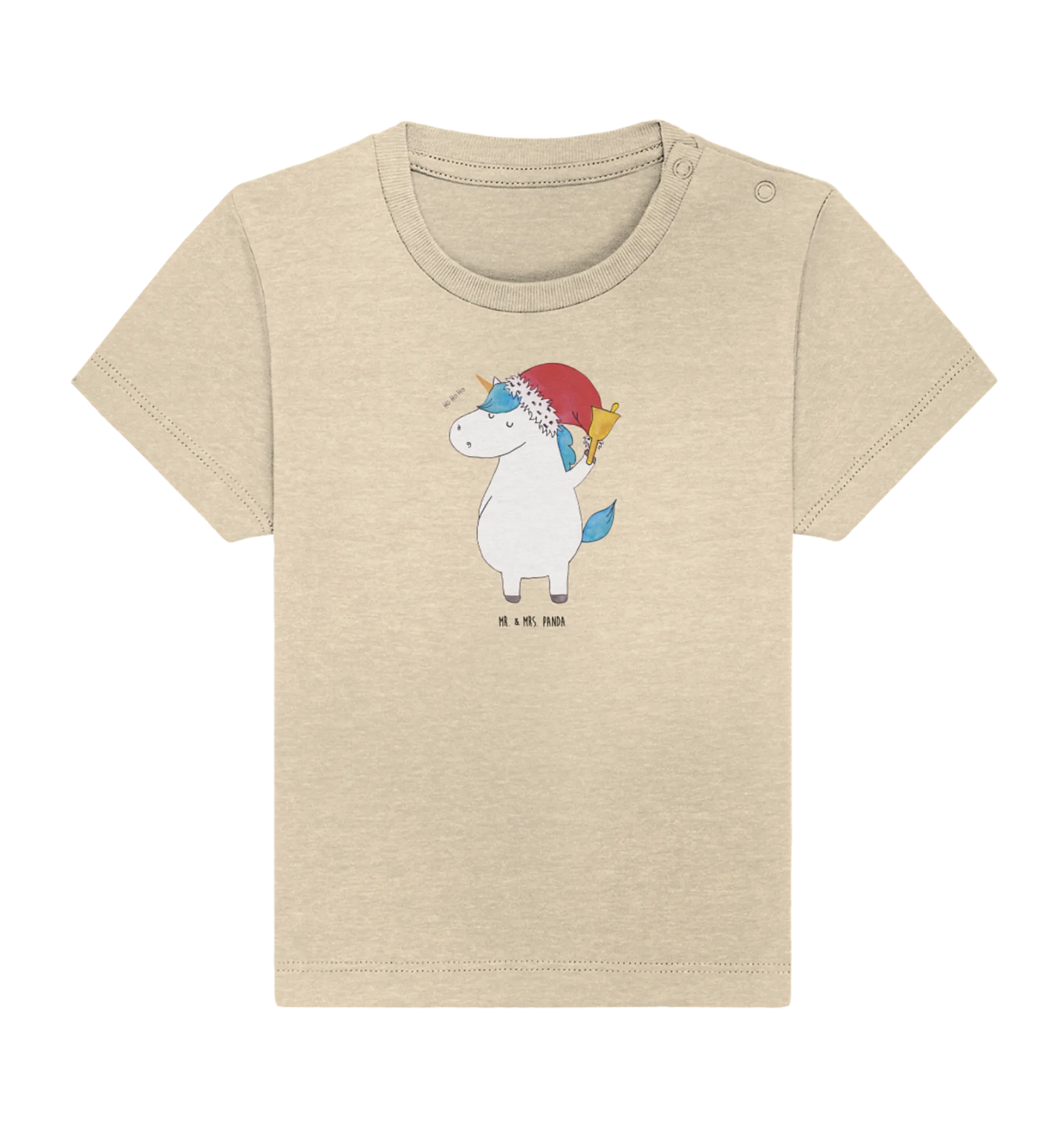 Organic Baby Shirt Einhorn Weihnachtsmann