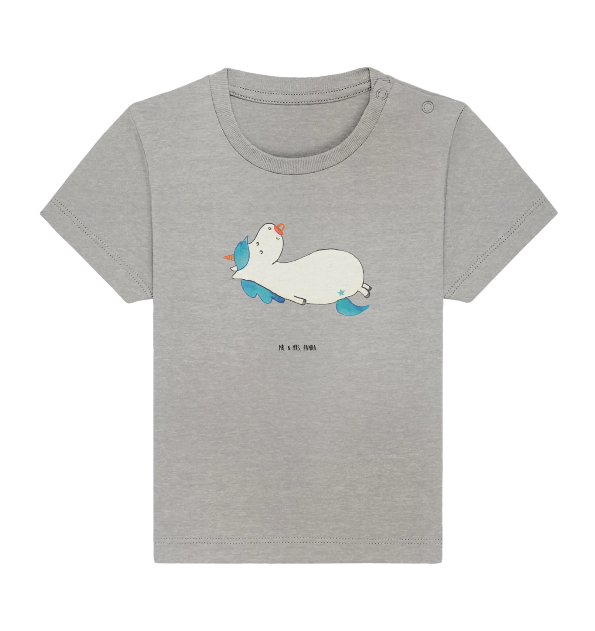 Organic Baby Shirt Einhorn Schnuller