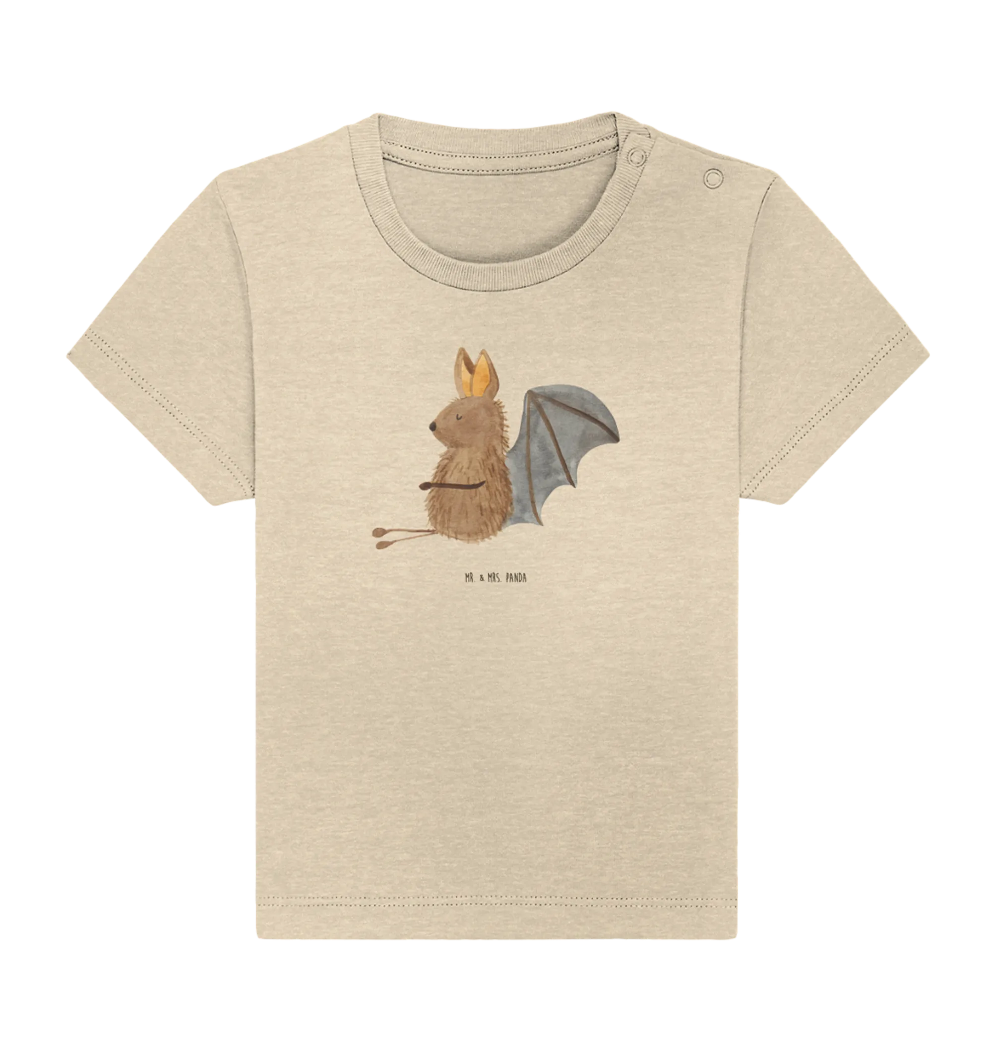 Organic Baby Shirt Fledermaus Sitzen