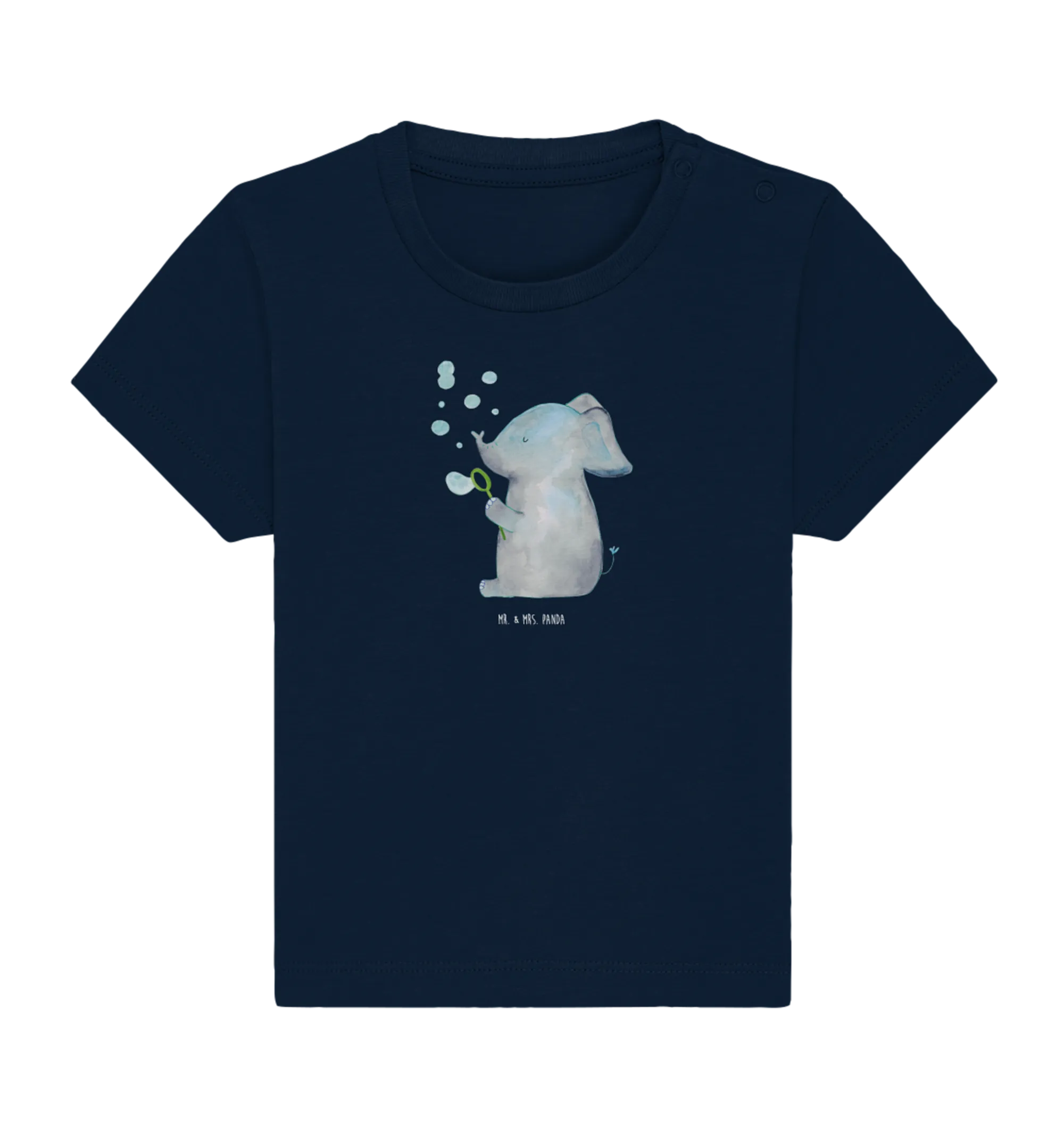 Organic Baby Shirt Elefant Seifenblasen