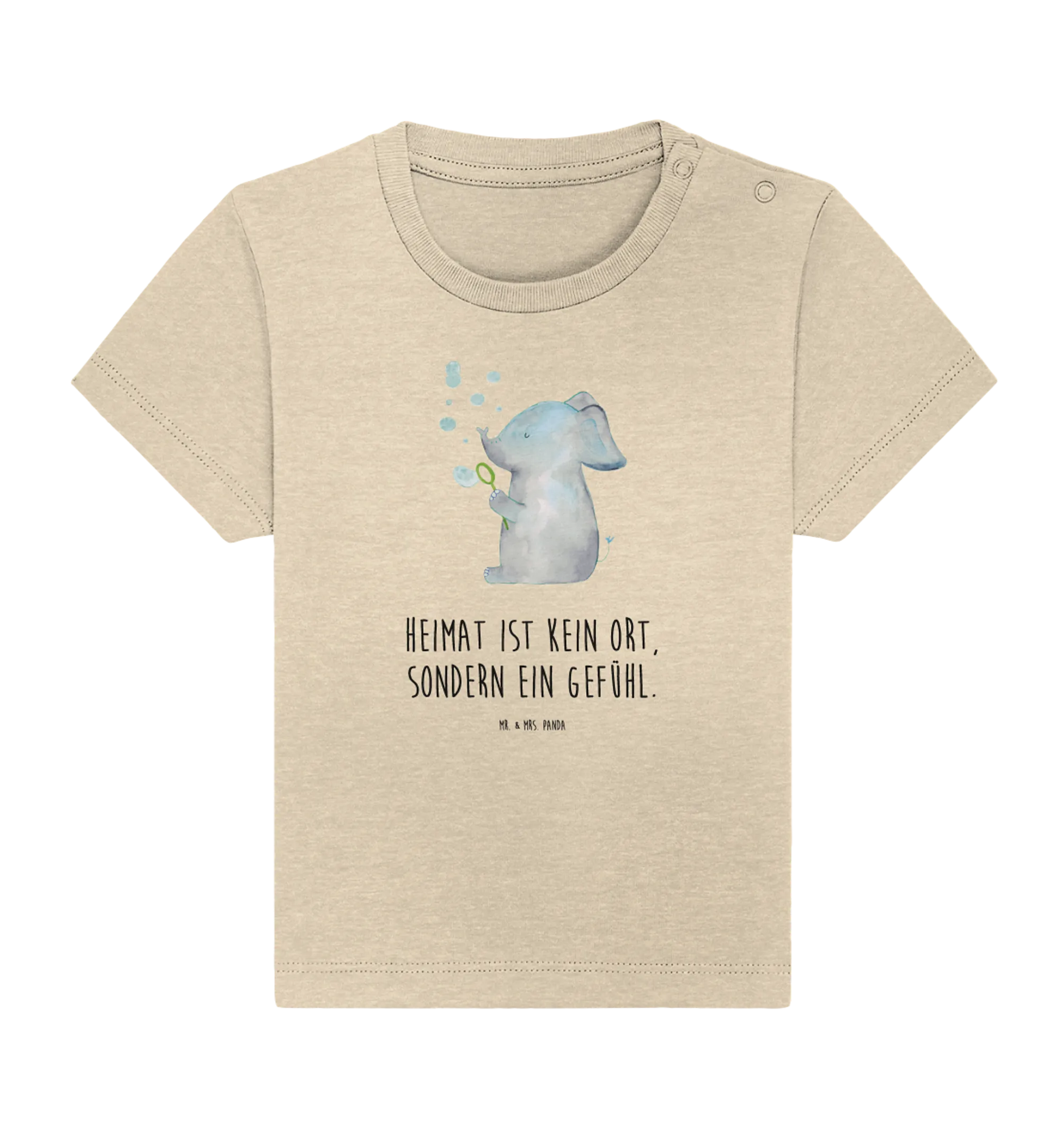 Organic Baby Shirt Elefant Seifenblasen