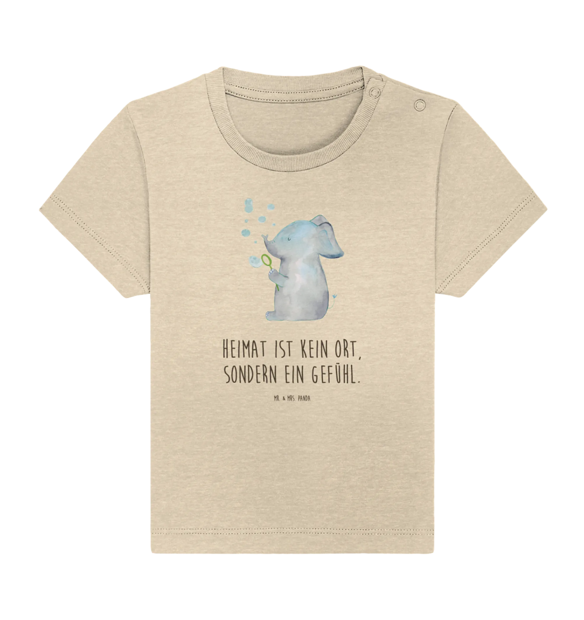 Organic Baby Shirt Elefant Seifenblasen