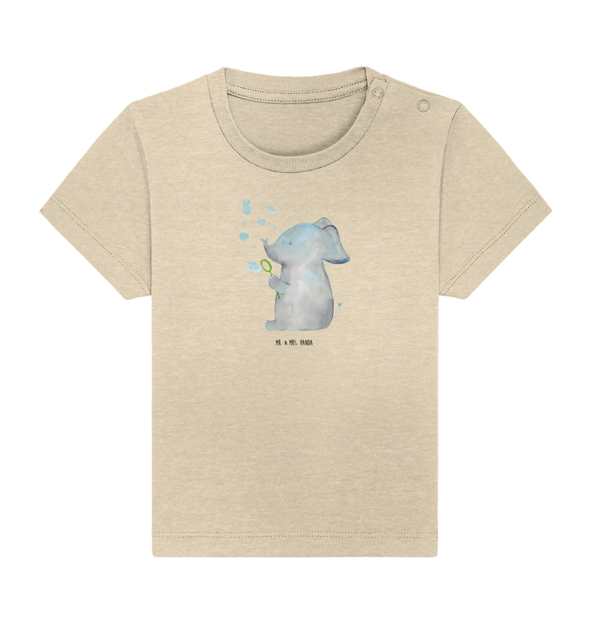 Organic Baby Shirt Elefant Seifenblasen