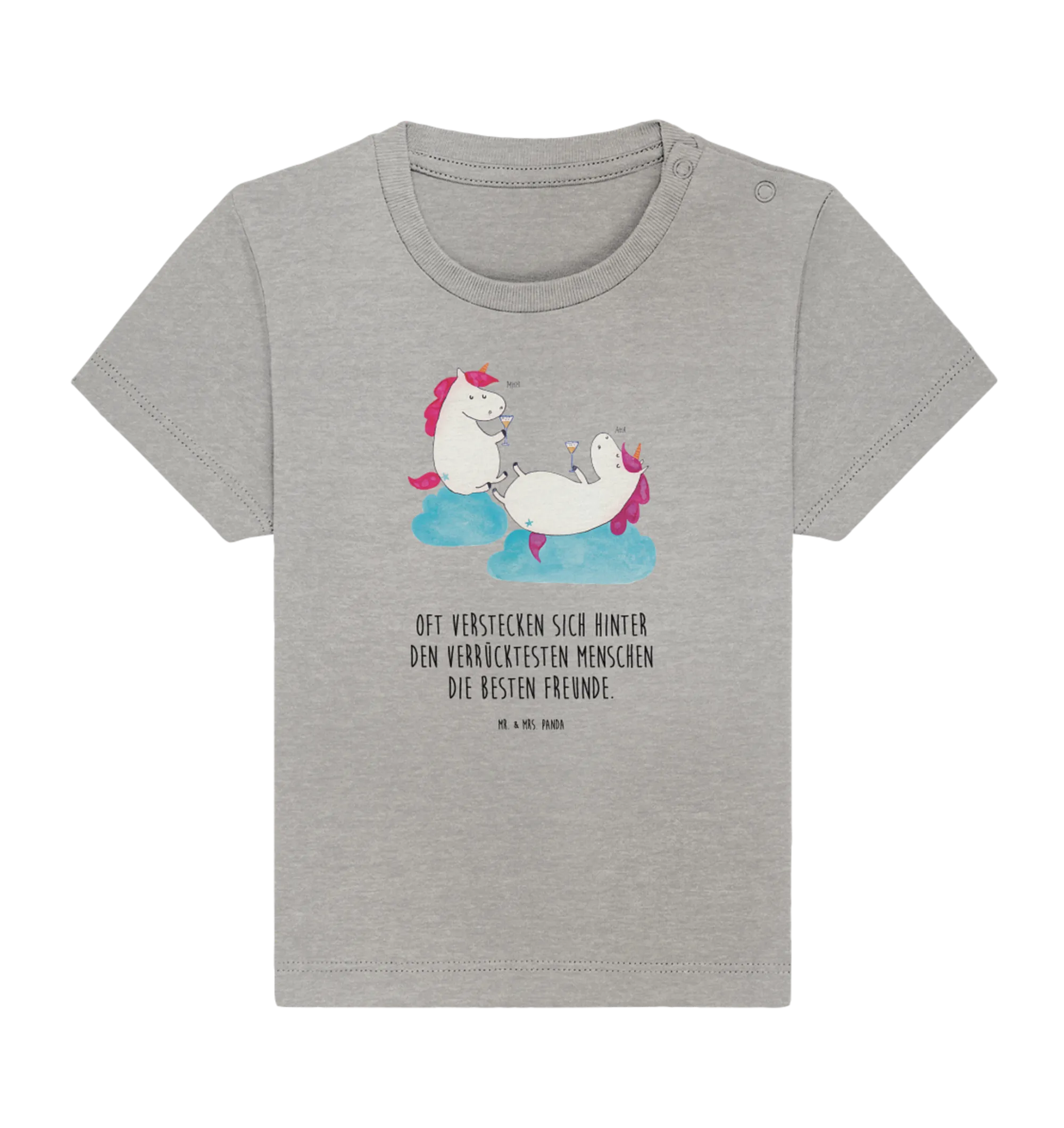 Organic Baby Shirt Einhorn Sekt