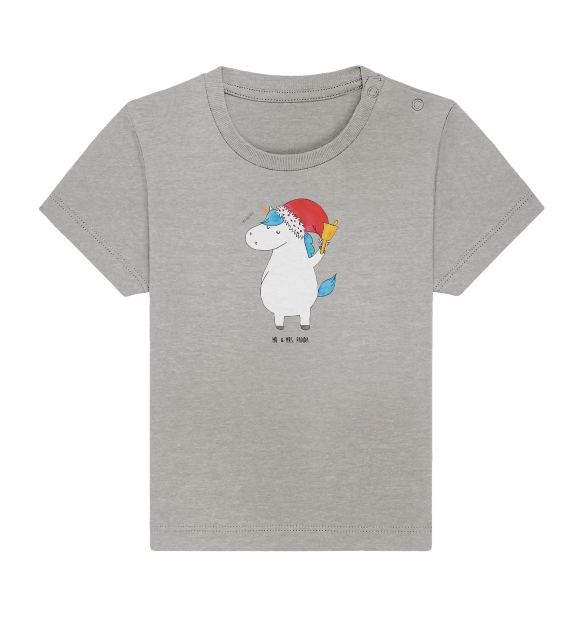 Organic Baby Shirt Einhorn Weihnachtsmann