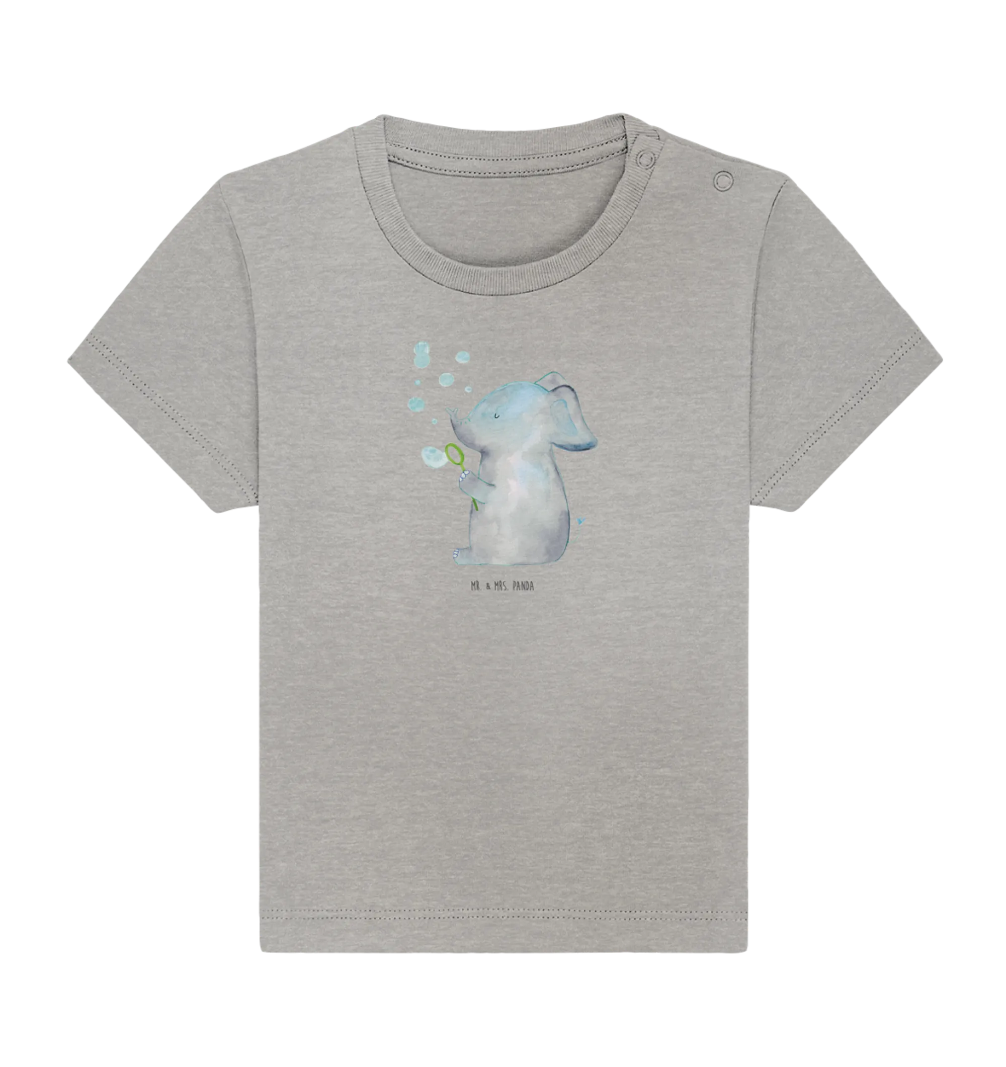 Organic Baby Shirt Elefant Seifenblasen