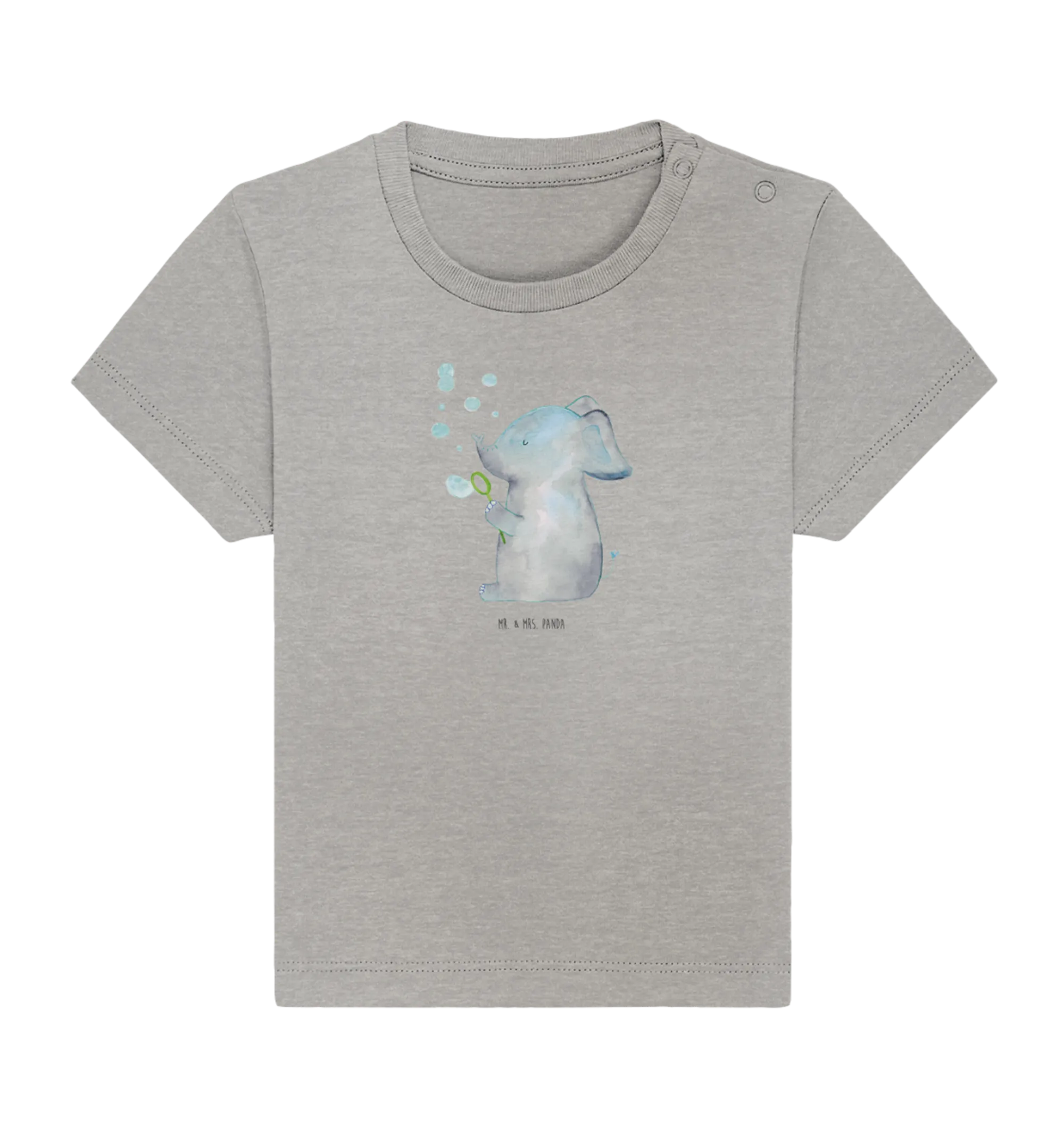 Organic Baby Shirt Elefant Seifenblasen