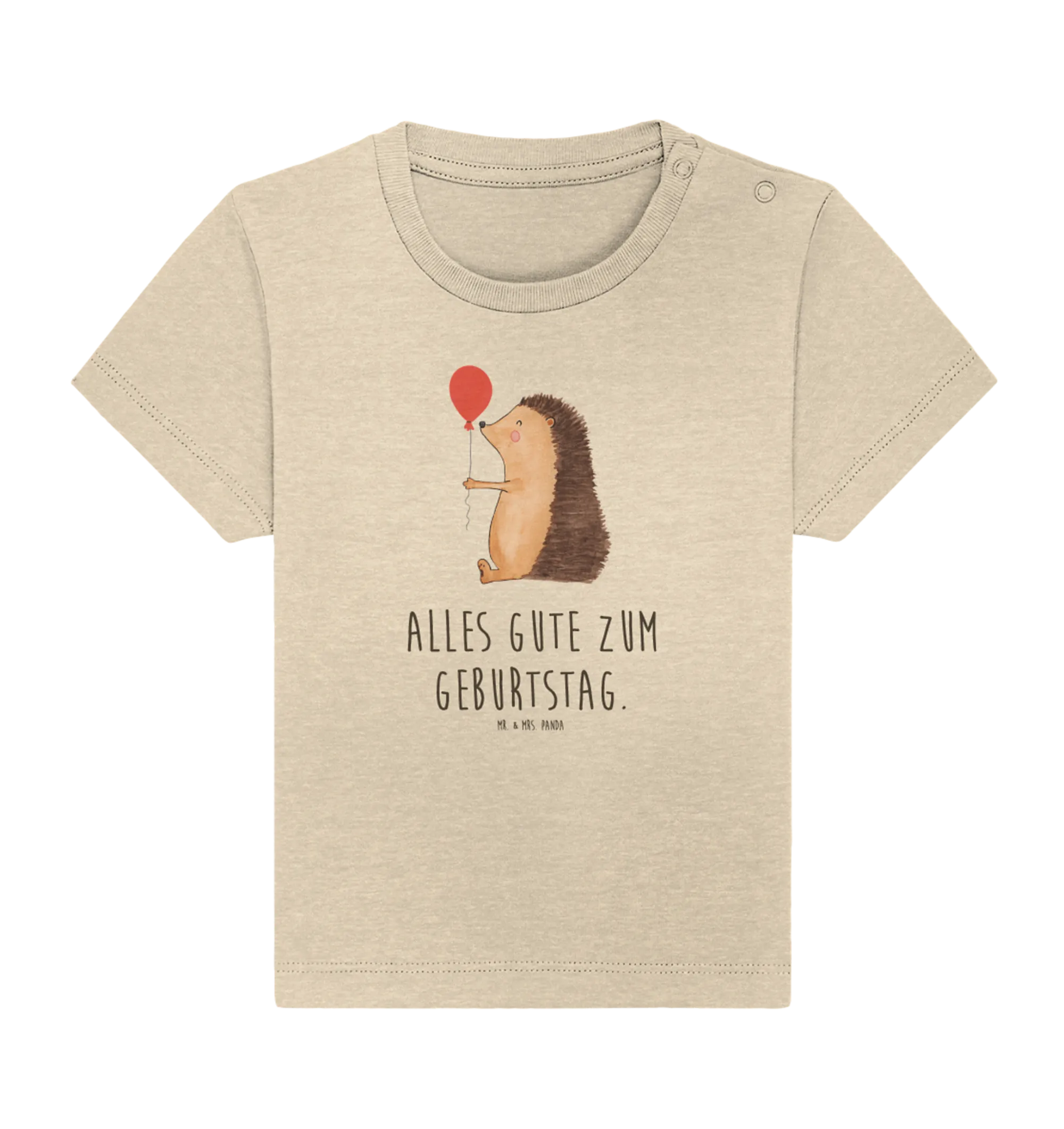 Organic Baby Shirt Igel Luftballon