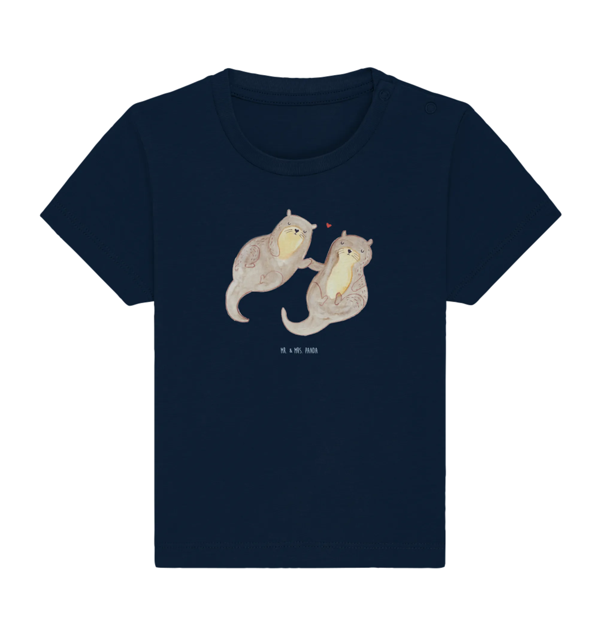 Organic Baby Shirt Otter Hände halten