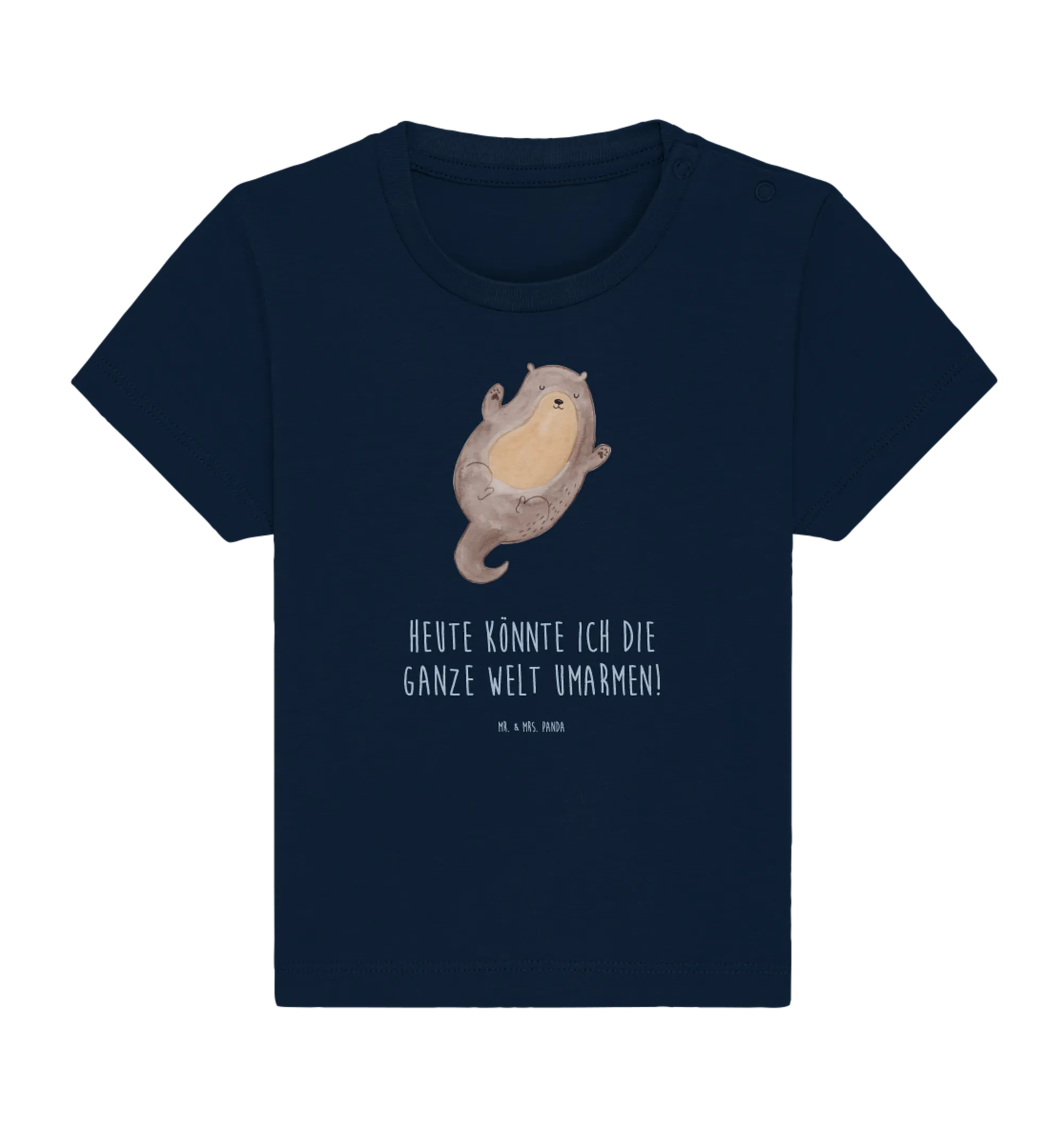 Organic Baby Shirt Otter Umarmen