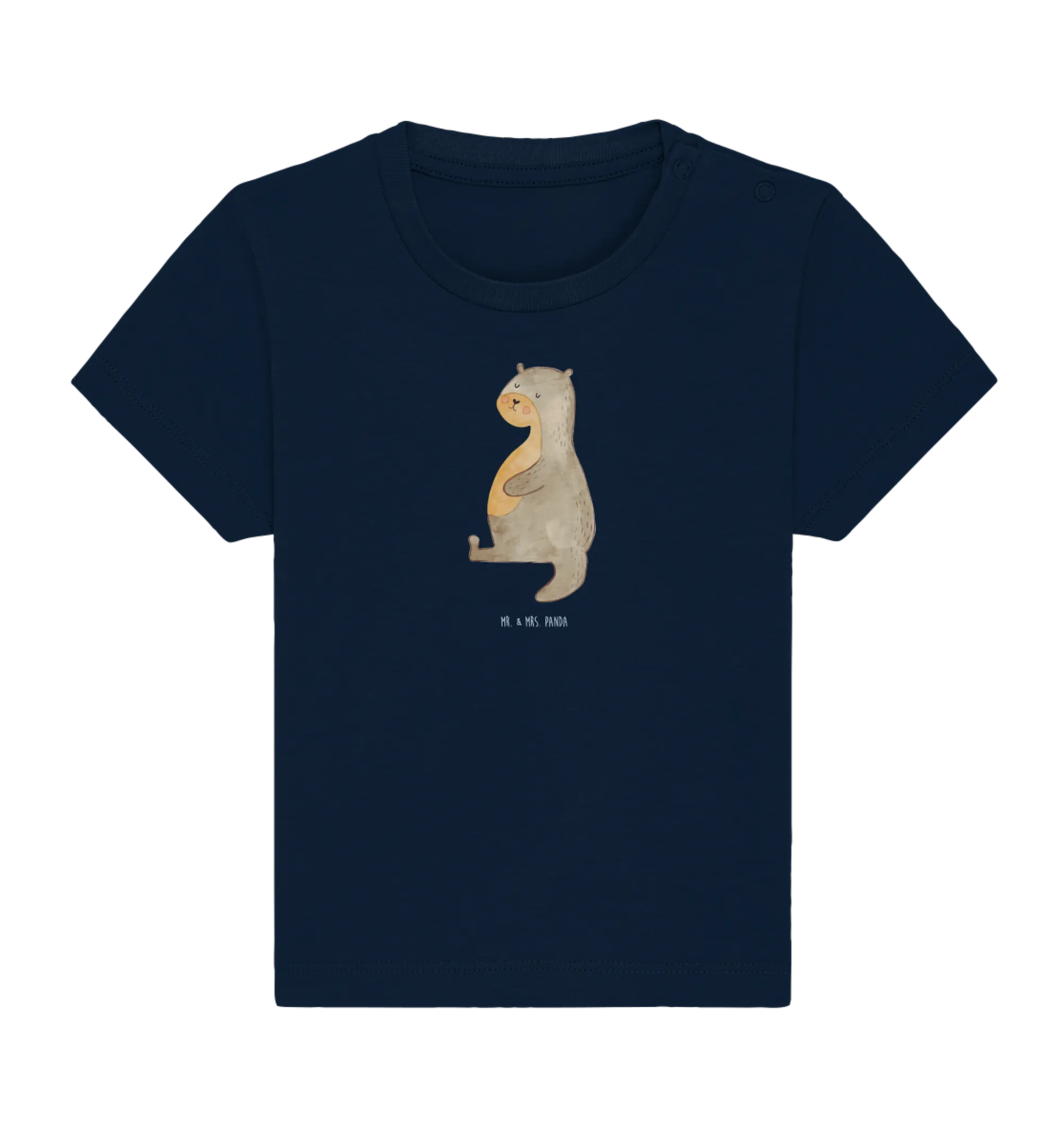 Organic Baby Shirt Otter Bauch