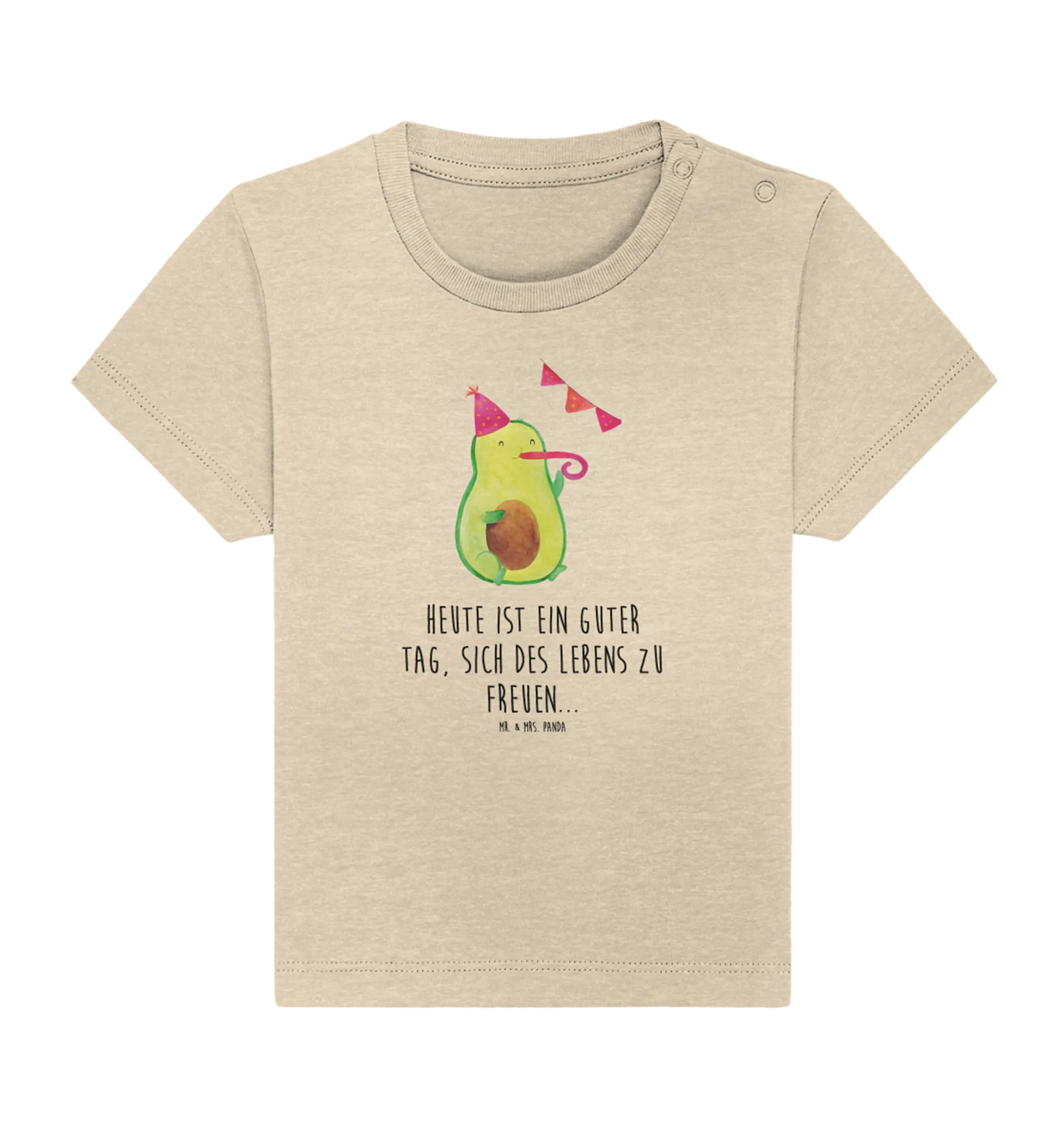 Organic Baby Shirt Avocado Party