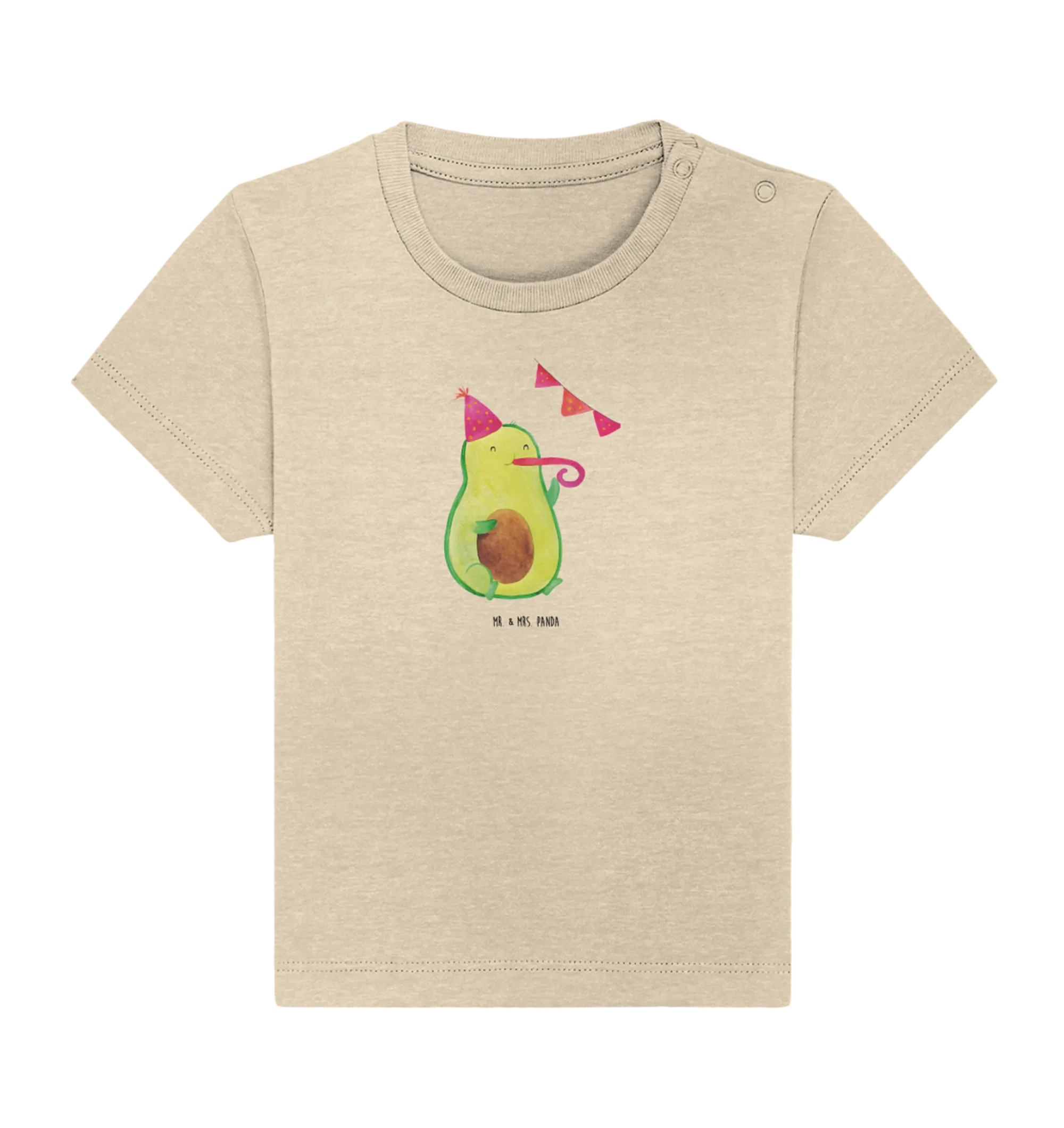 Organic Baby Shirt Avocado Party