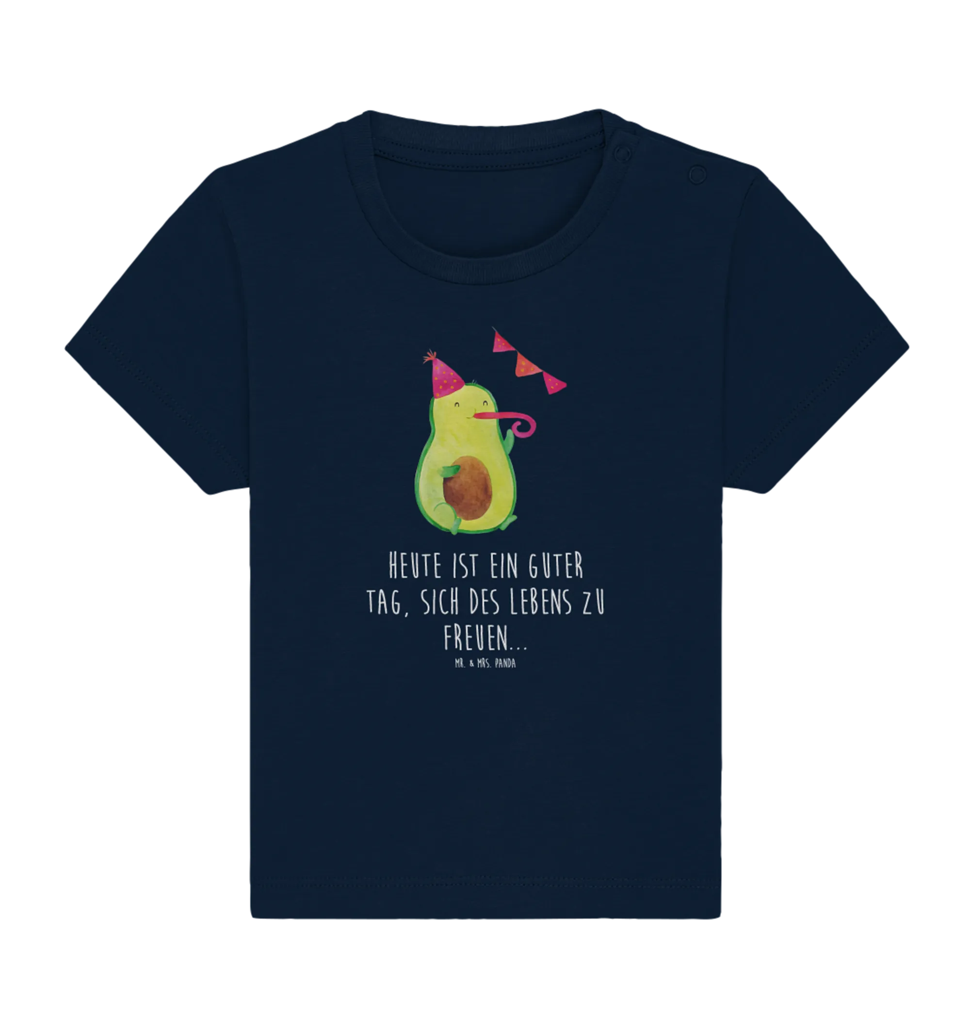 Organic Baby Shirt Avocado Party