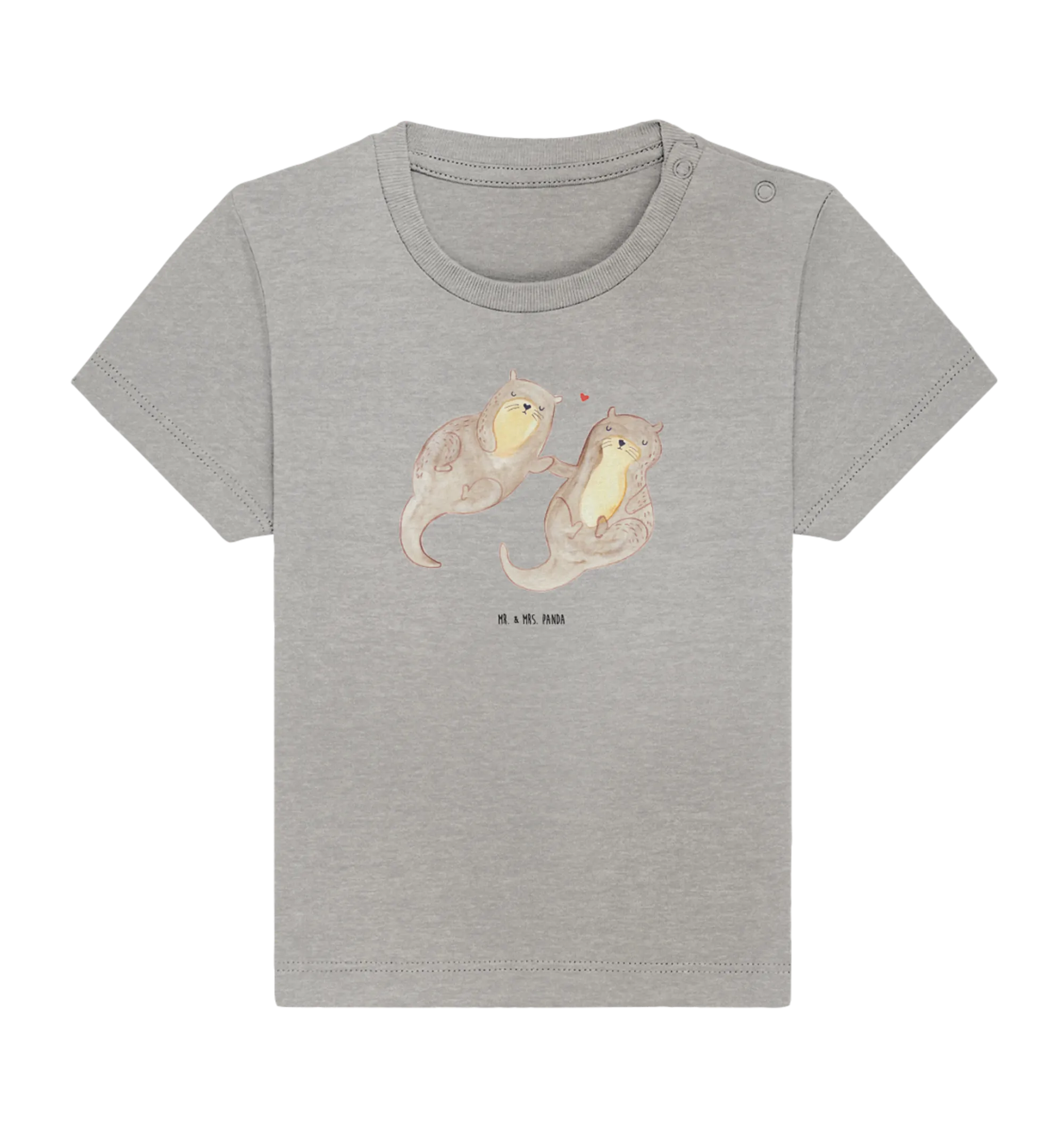 Organic Baby Shirt Otter Hände halten