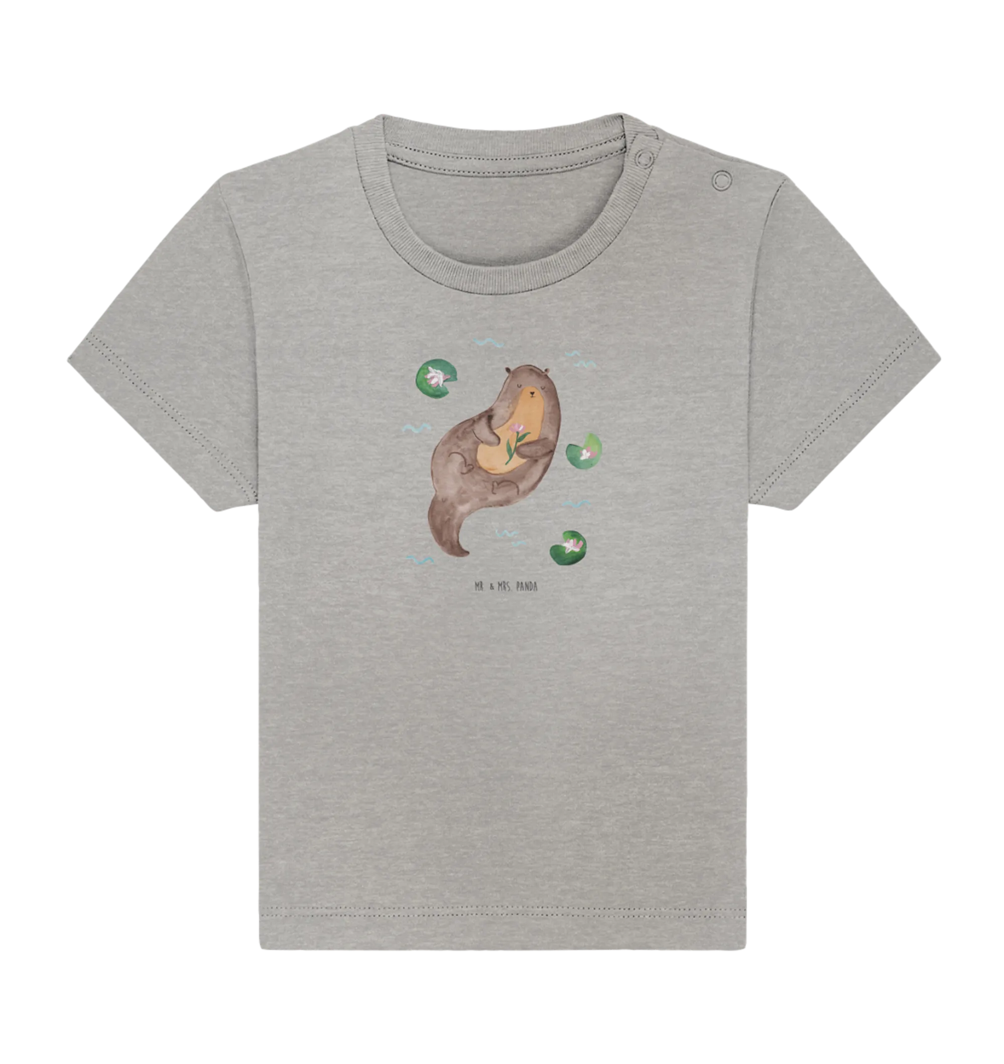 Organic Baby Shirt Otter Seerose