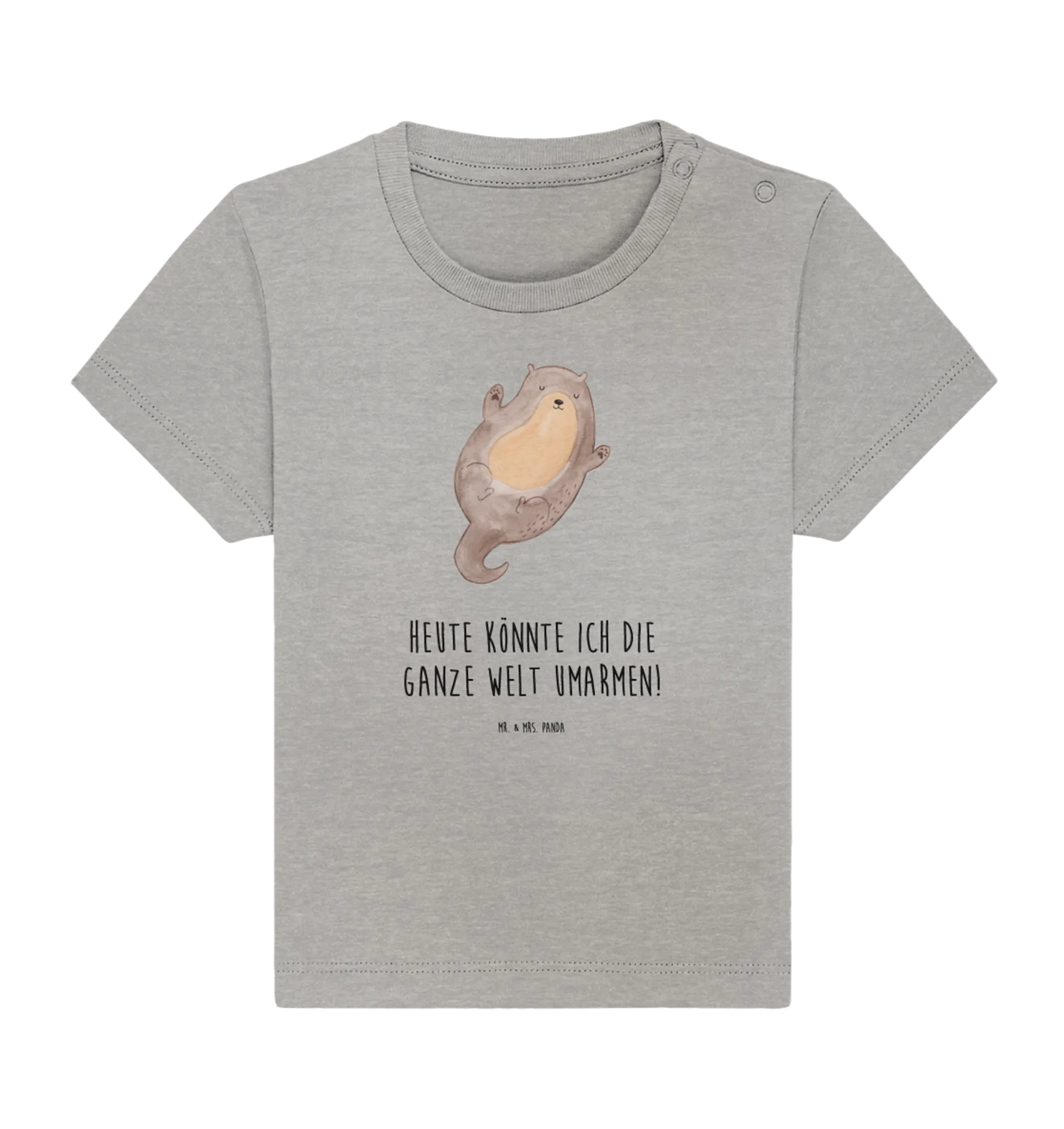 Organic Baby Shirt Otter Umarmen