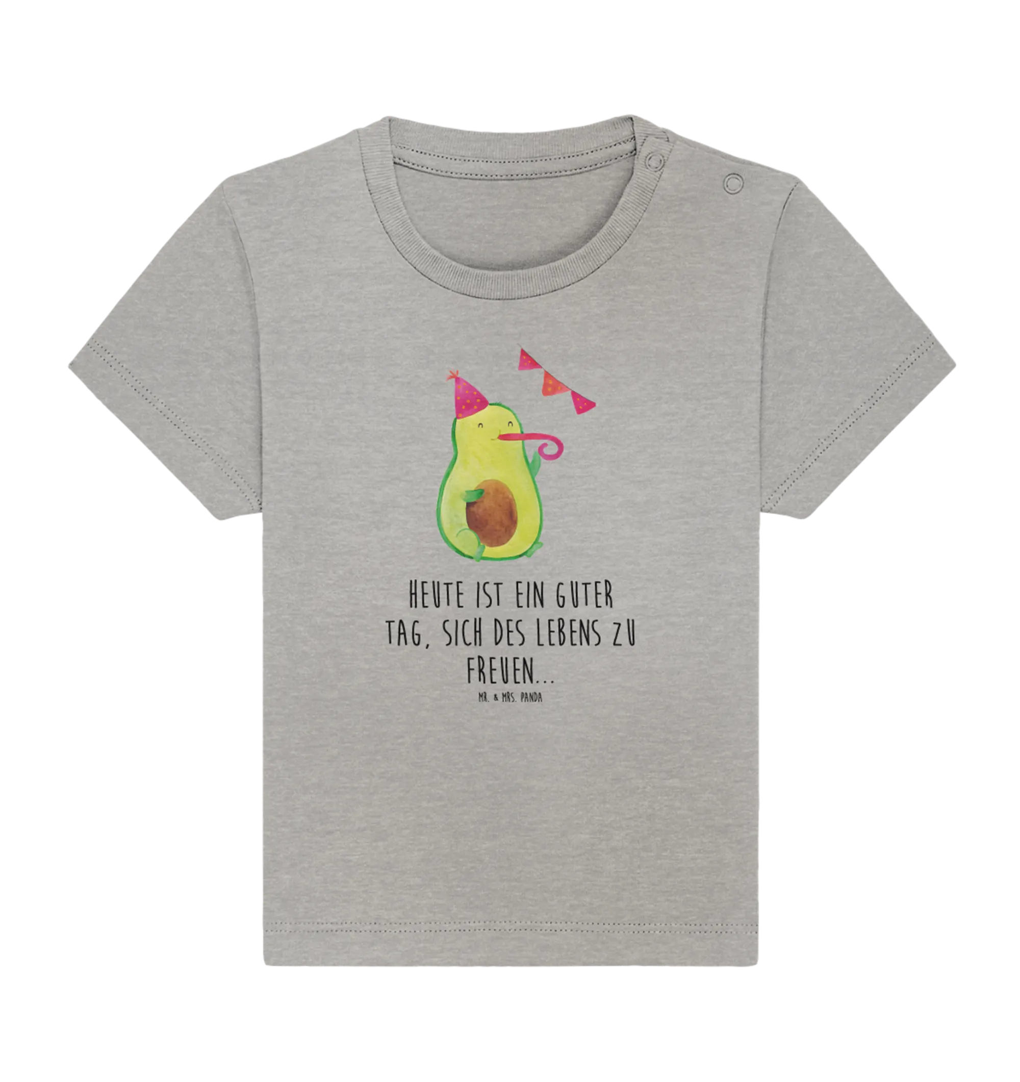 Organic Baby Shirt Avocado Party