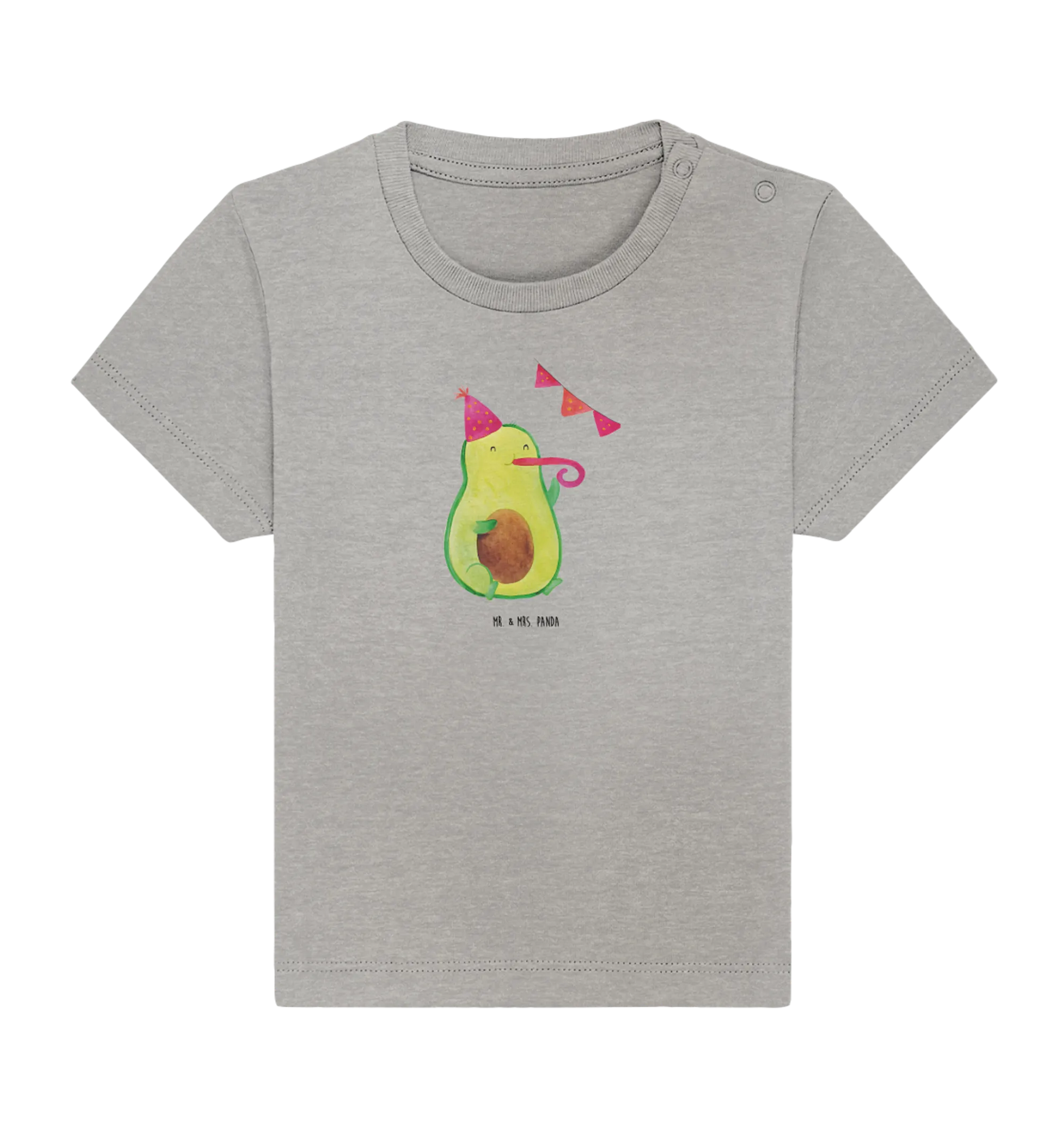 Organic Baby Shirt Avocado Party