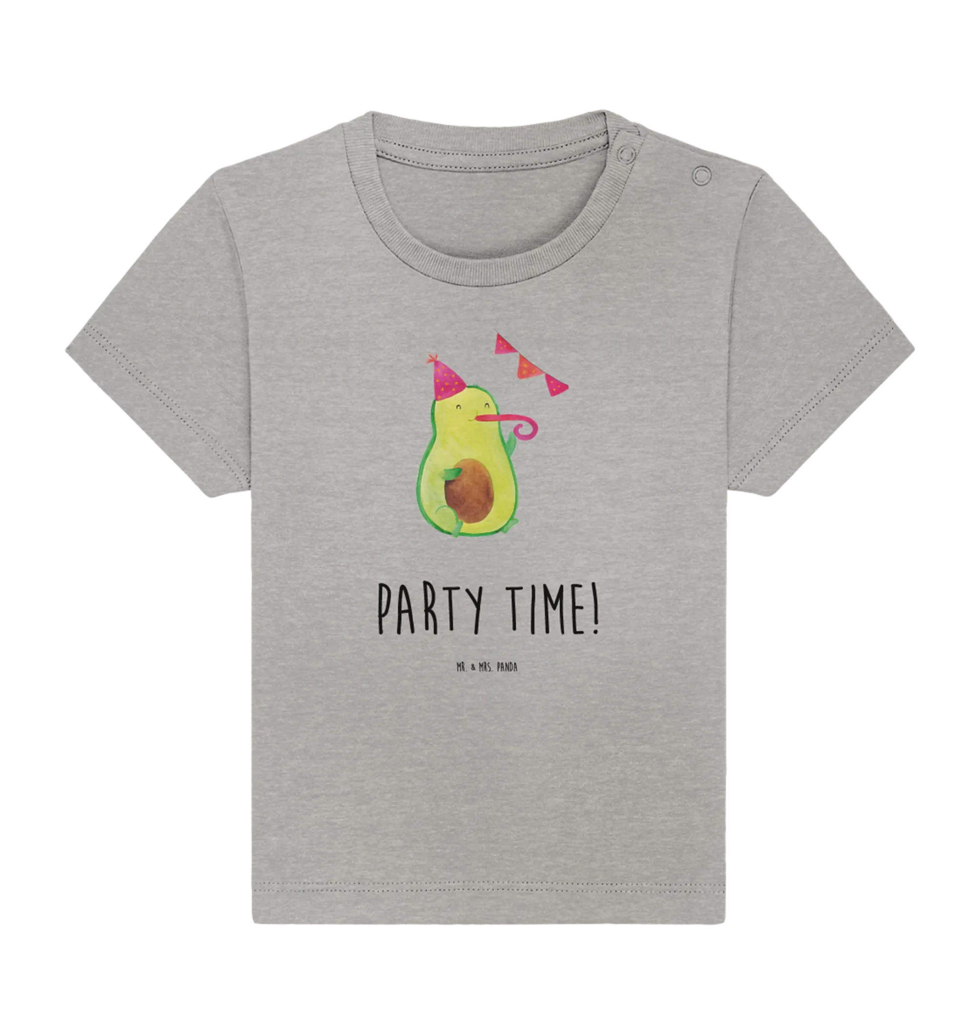 Organic Baby Shirt Avocado Party Zeit